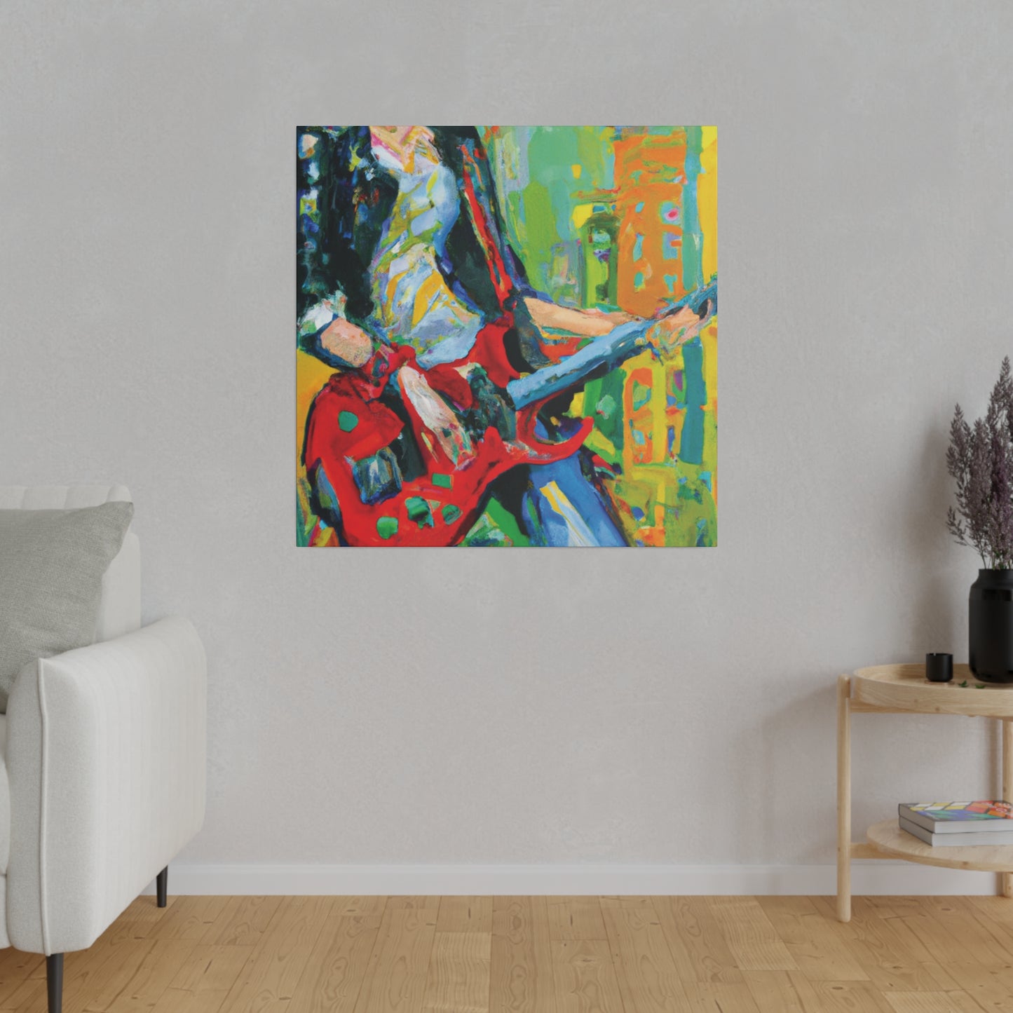 7369K - Rockstar Oil Painting Style Print | Poster | Home Decor | Wall Art | Music Art | Canvas