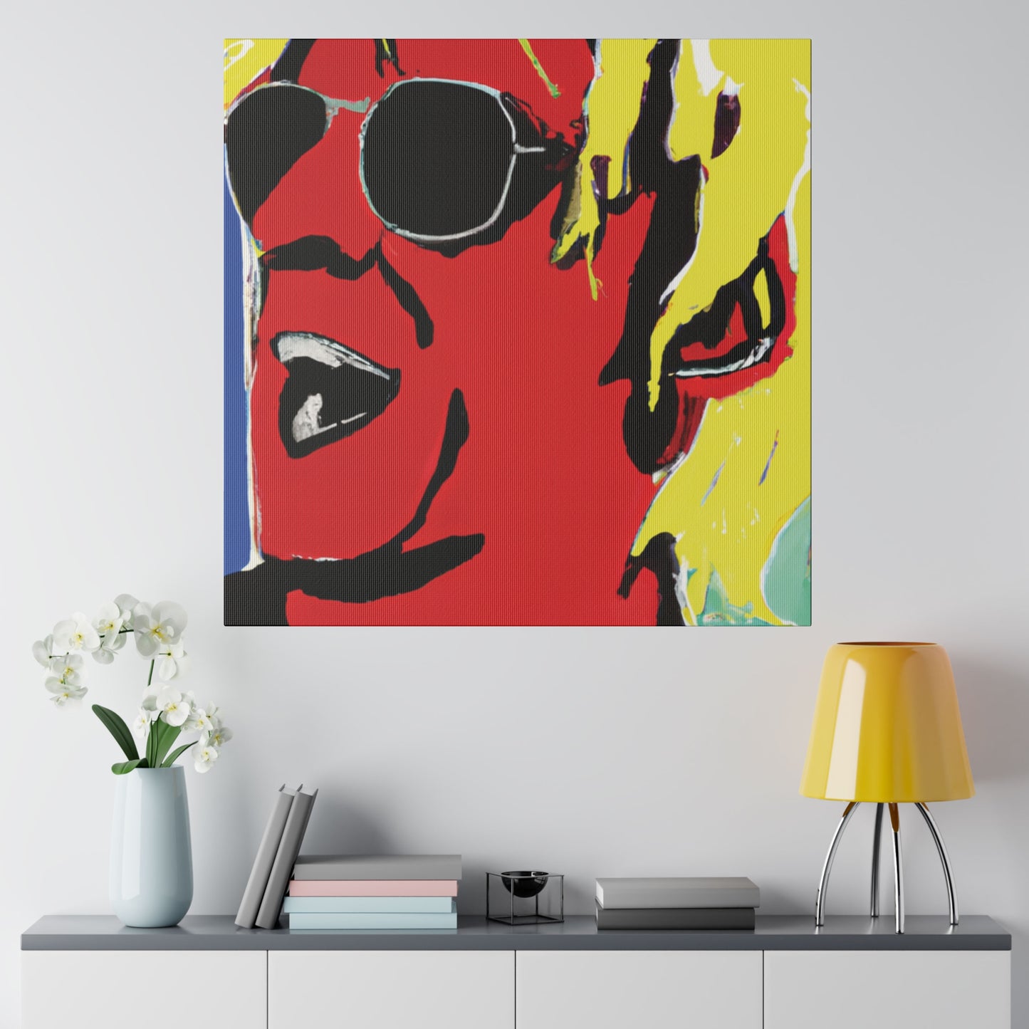 8166B - Rockstar Painting Print | Face | Abstract | Poster | Home Decor | Wall Art | Music Art | Canvas