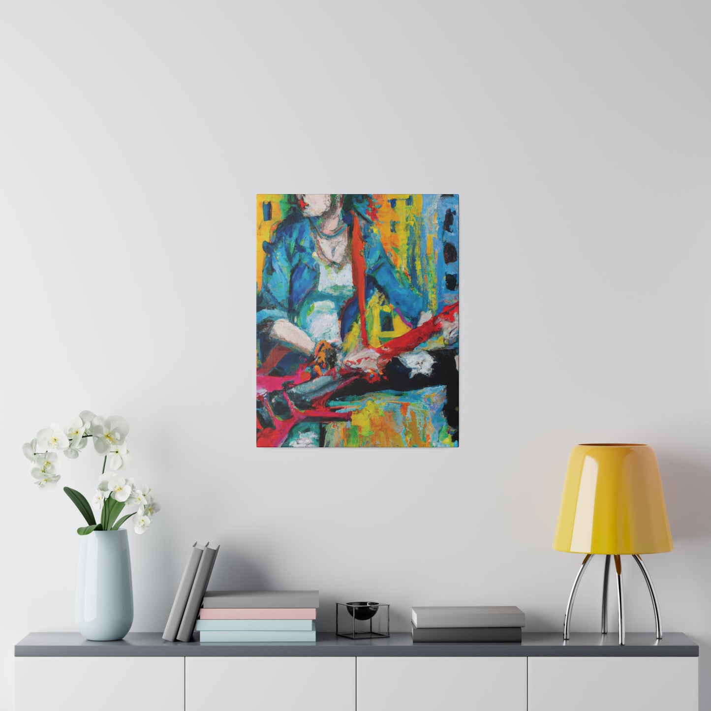 845K - Rockstar Oil Painting Style Print | Poster | Home Decor | Wall Art | Music Art | Canvas