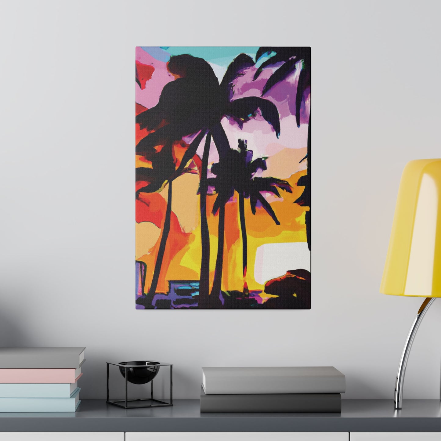 3987G - Miami Beach Sunset Painting Print | Miami | Beach | Sunset | Poster | Home Decor | Wall Art | Canvas