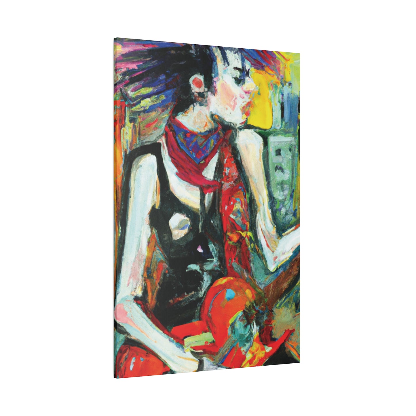 8733Q - Rockstar Oil Painting Style Print | Poster | Home Decor | Wall Art | Music Art | Canvas
