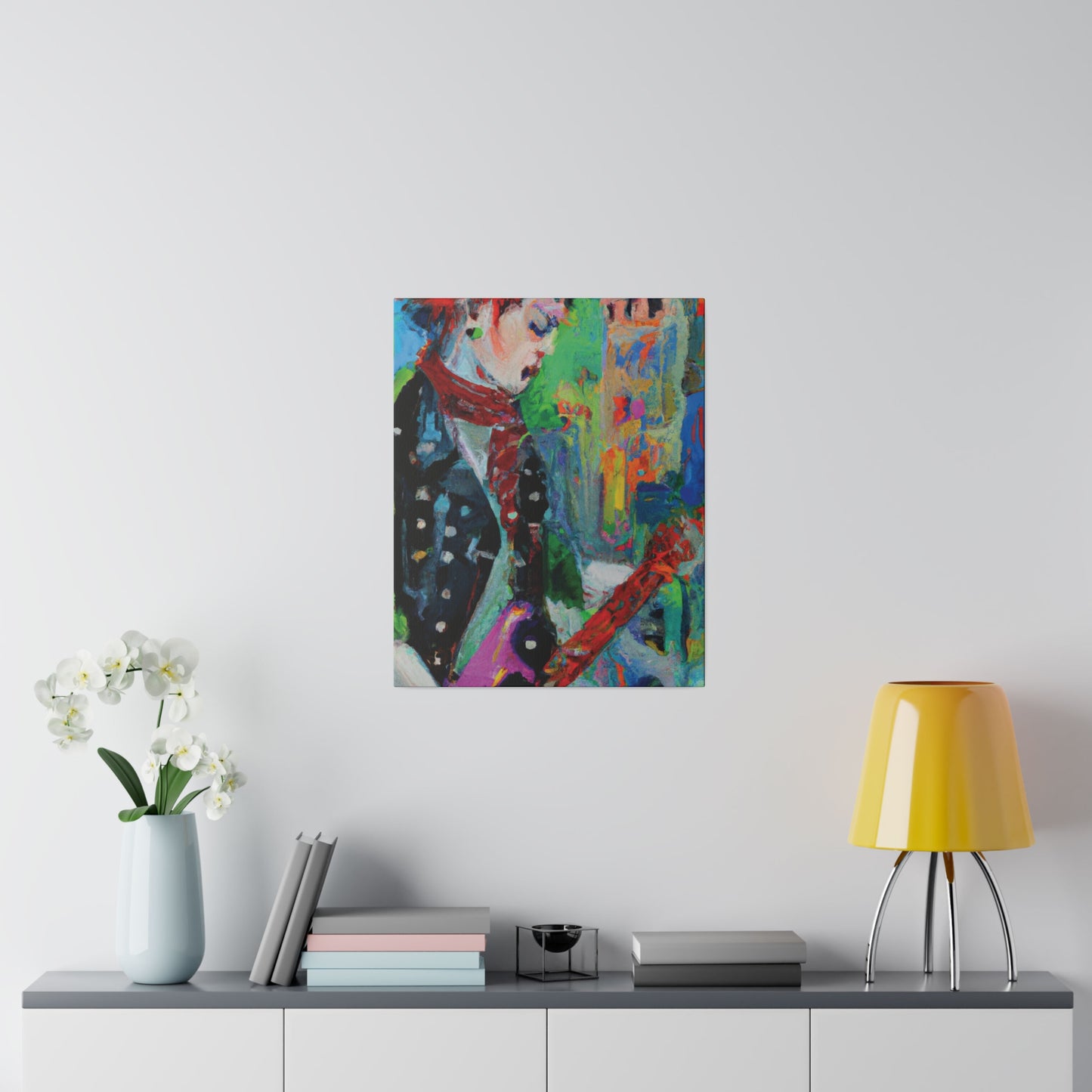 9721W - Rockstar Oil Painting Style Print | Poster | Home Decor | Wall Art | Music Art | Canvas