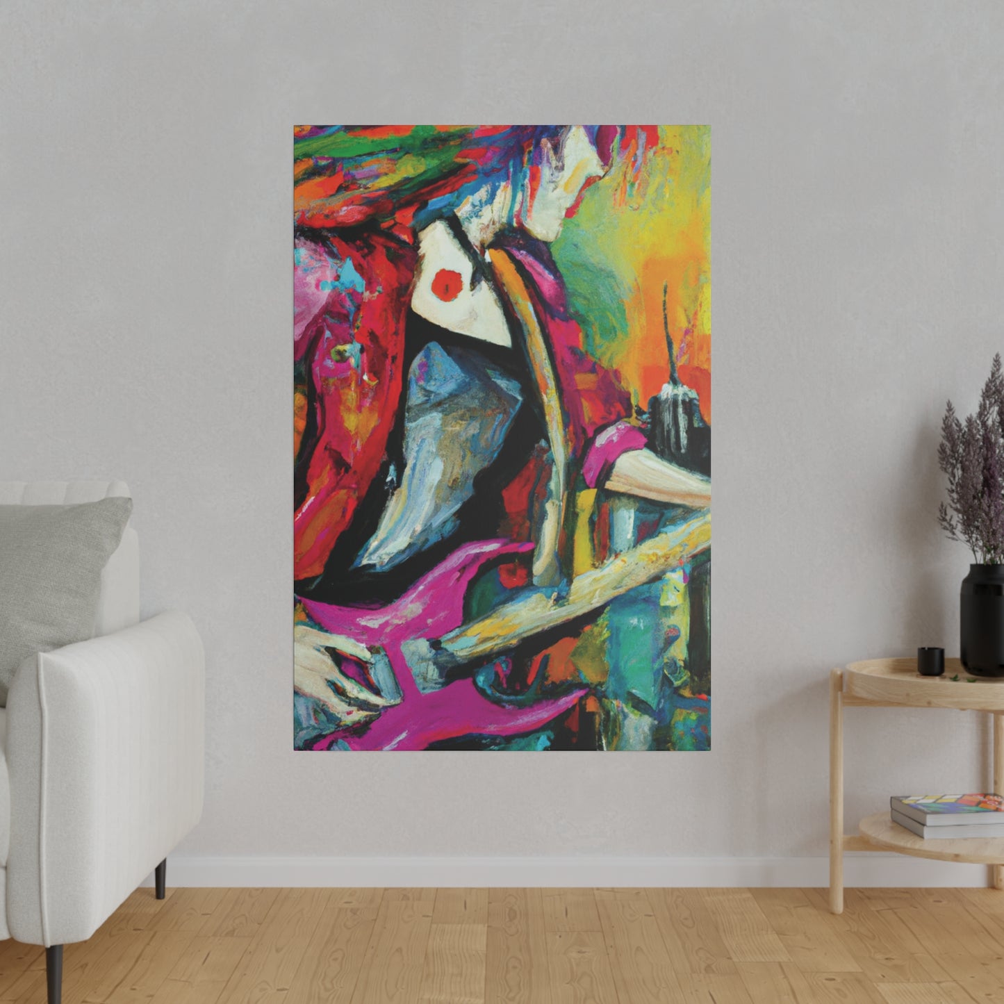 6731X - Rockstar Oil Painting Style Print | Poster | Home Decor | Wall Art | Music Art | Canvas