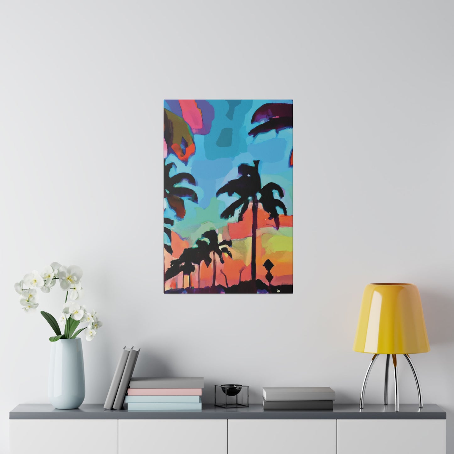 7439V - Miami Beach Sunset Painting Print | Miami | Beach | Sunset | Poster | Home Decor | Wall Art | Canvas