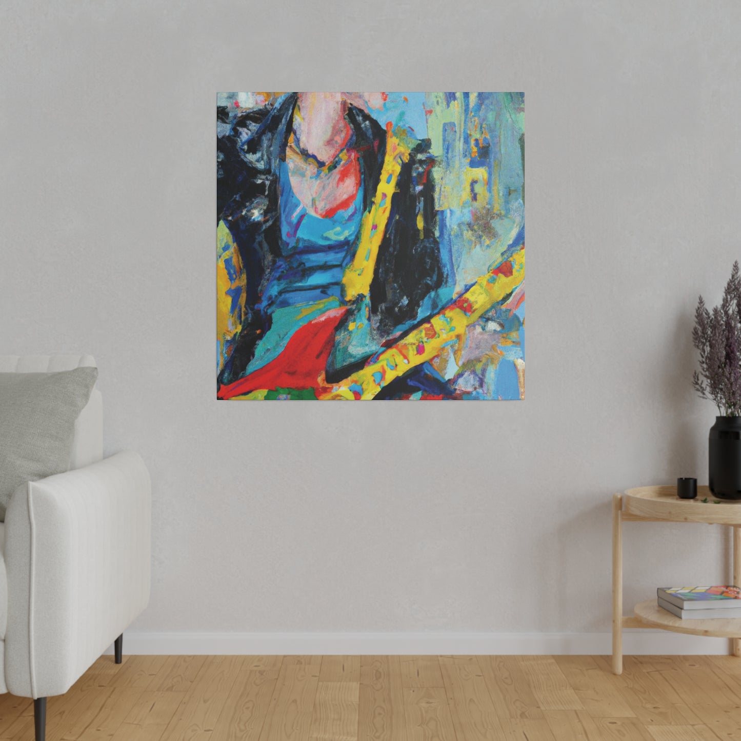 514Y - Rockstar Oil Painting Style Print | Poster | Home Decor | Wall Art | Music Art | Canvas