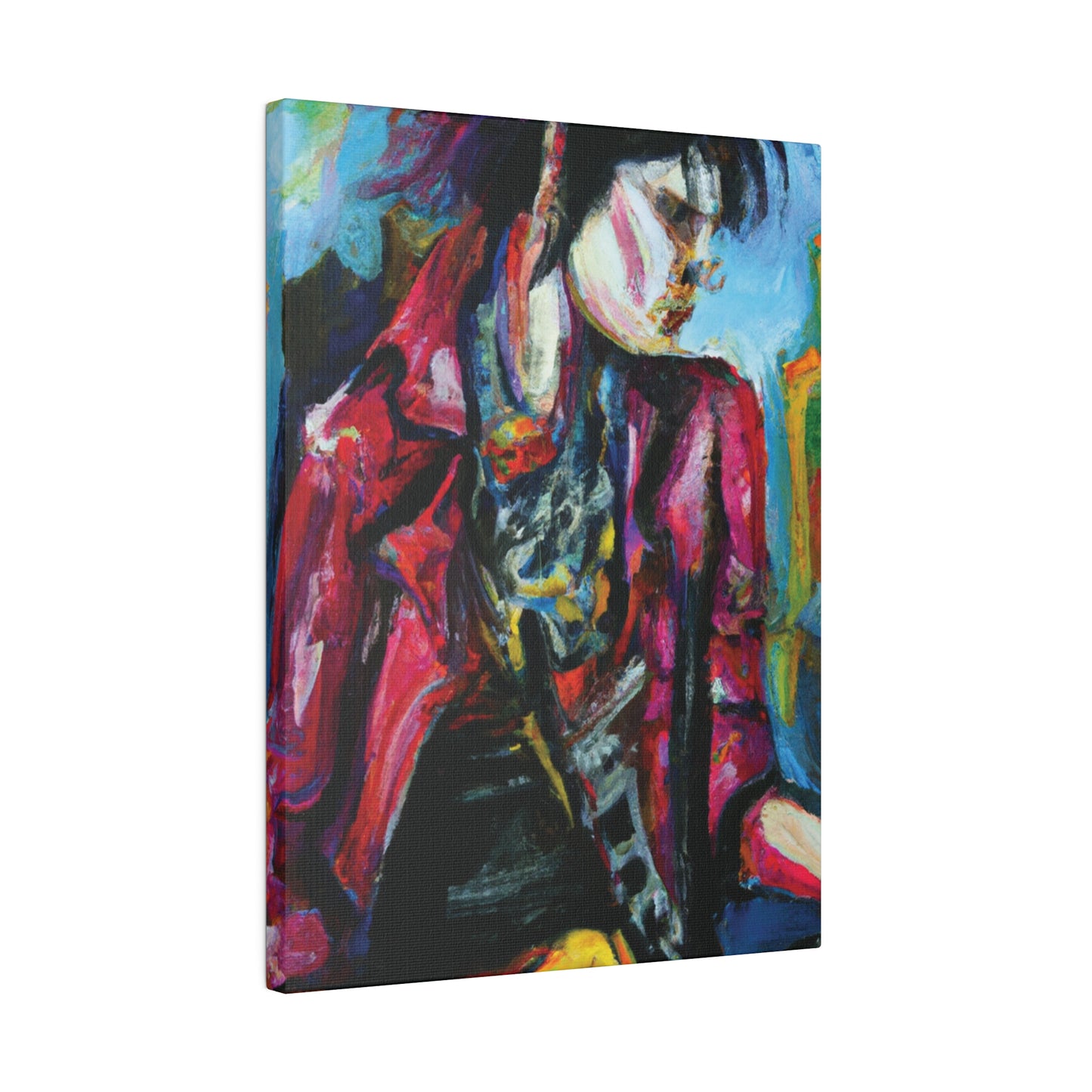 7152R - Rockstar Oil Painting Style Print | Poster | Home Decor | Wall Art | Music Art | Canvas