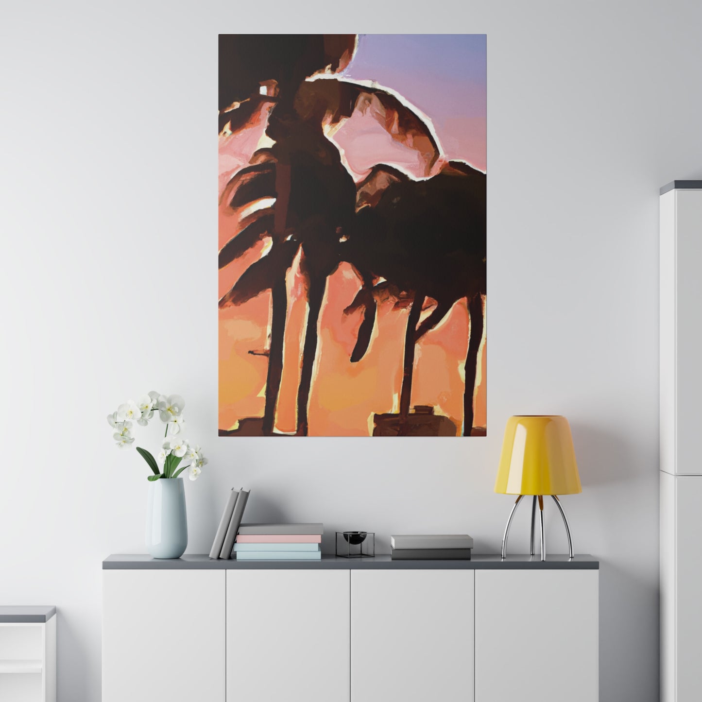 7373S - Miami Beach Sunset Painting Print | Miami | Beach | Sunset | Poster | Home Decor | Wall Art | Canvas