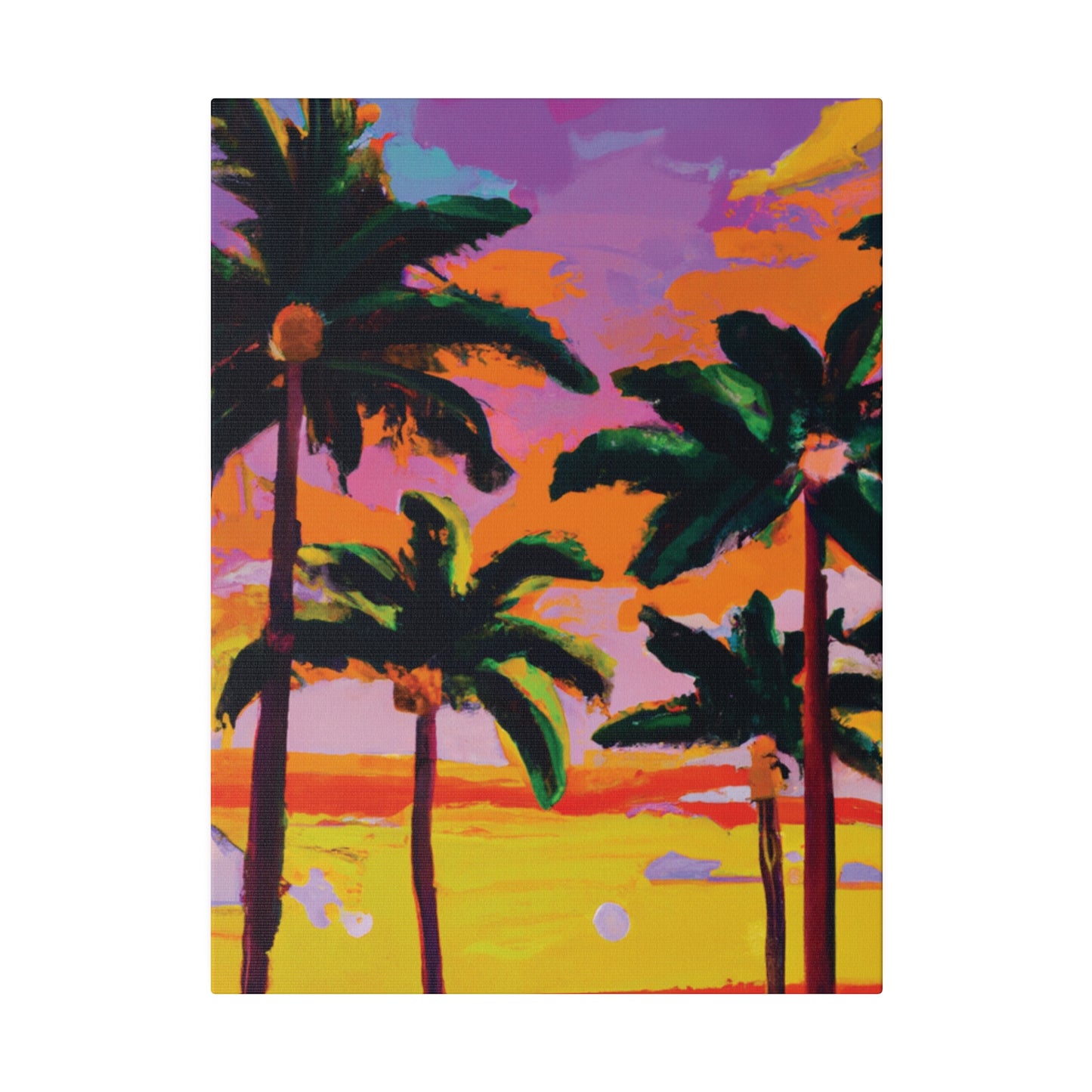 4389A - Miami Beach Sunset Painting Print | Miami | Beach | Sunset | Poster | Home Decor | Wall Art | Canvas