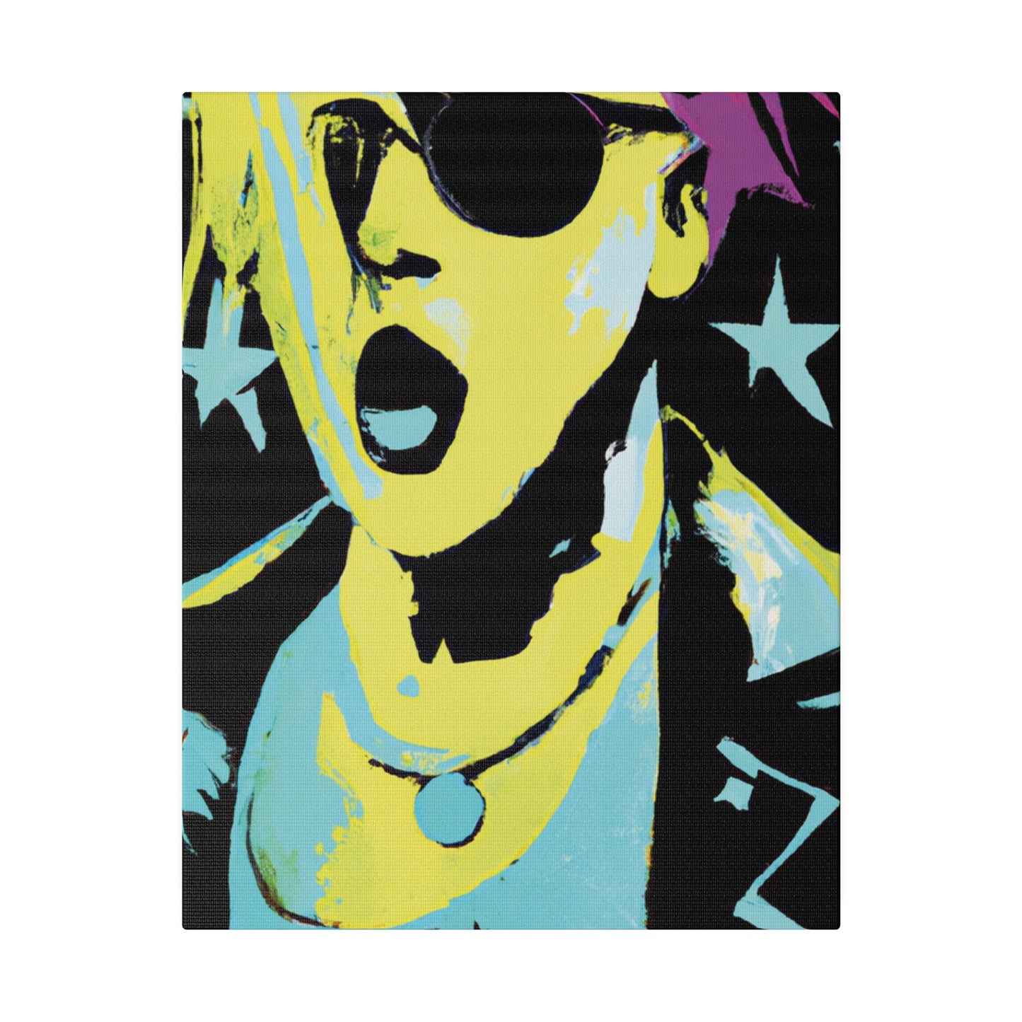 432K - Rockstar Painting Print | Face | Abstract | Poster | Home Decor | Wall Art | Music Art | Canvas