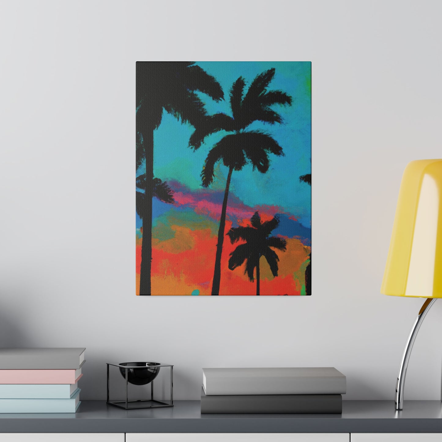 2838A - Miami Beach Sunset Painting Print | Miami | Beach | Sunset | Poster | Home Decor | Wall Art | Canvas