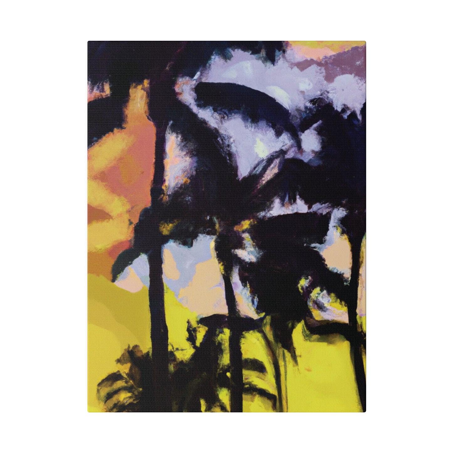 3753W - Miami Beach Sunset Painting Print | Miami | Beach | Sunset | Poster | Home Decor | Wall Art | Canvas