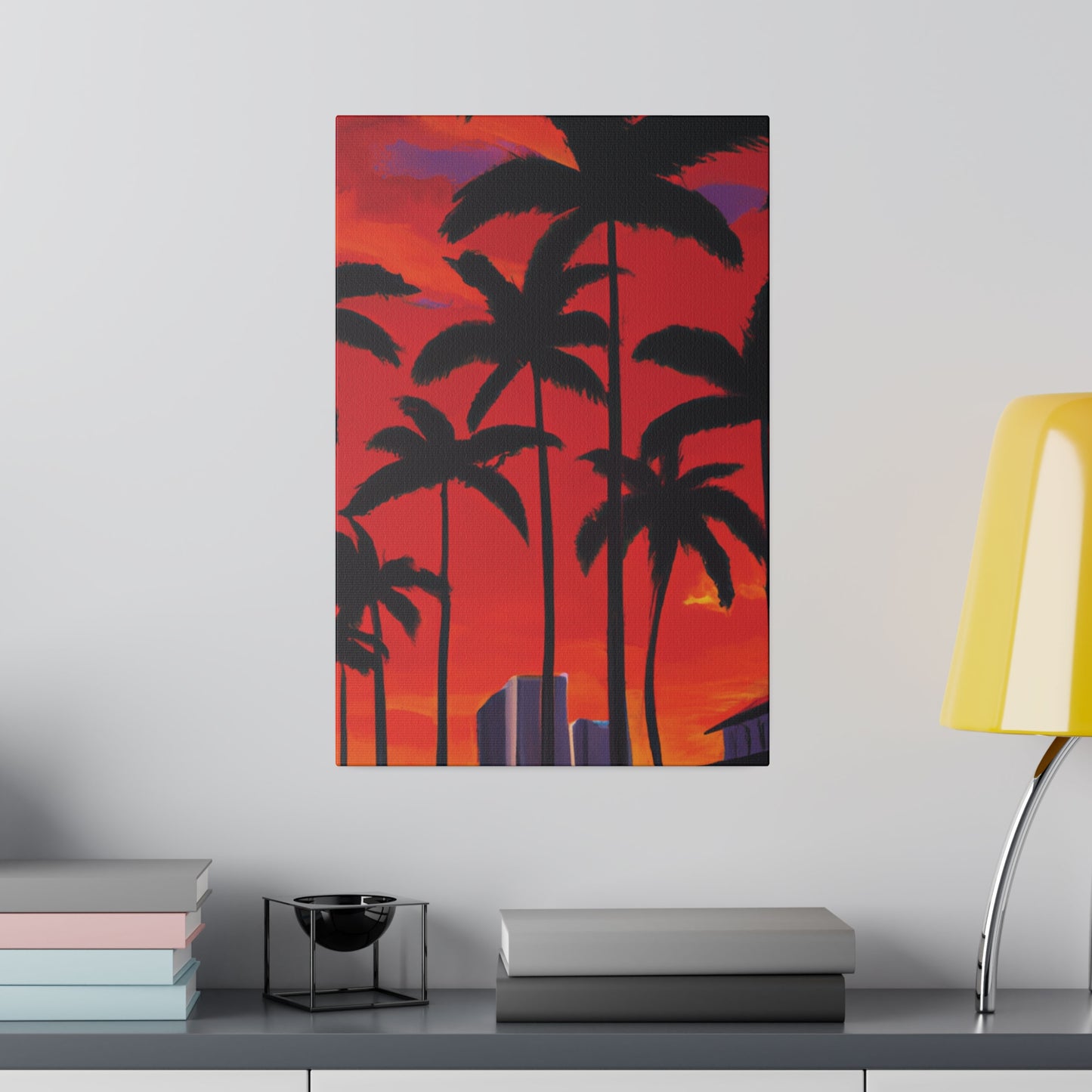 7261M - Miami Beach Sunset Painting Print | Miami | Beach | Sunset | Poster | Home Decor | Wall Art | Canvas