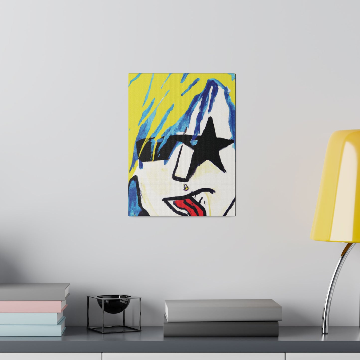 8584V - Rockstar Painting Print | Face | Abstract | Poster | Home Decor | Wall Art | Music Art | Canvas