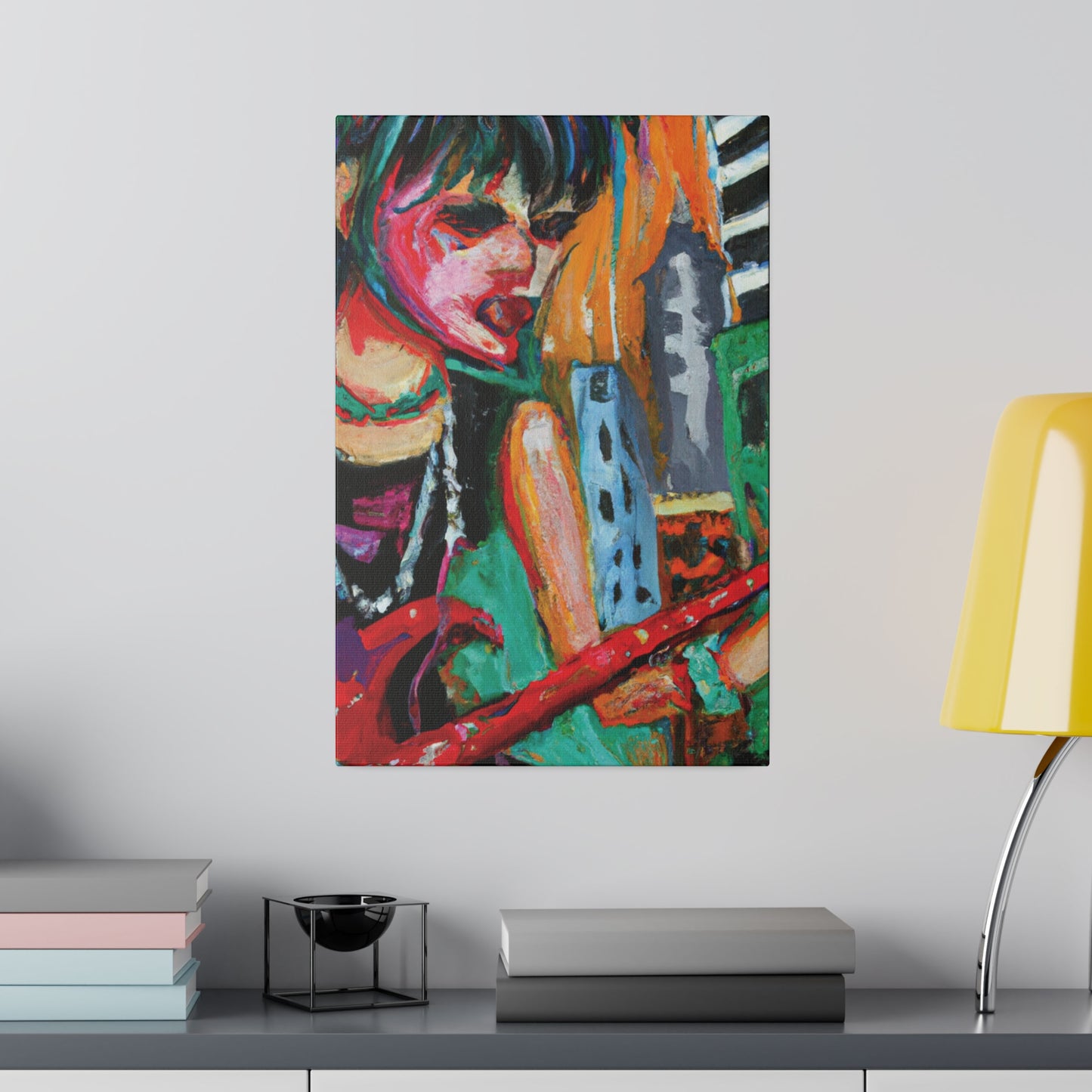 1744R - Rockstar Oil Painting Style Print | Poster | Home Decor | Wall Art | Music Art | Canvas