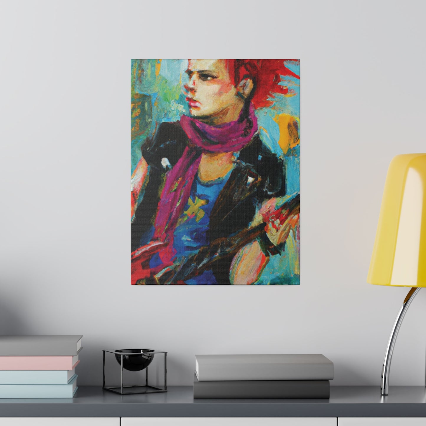 4638X - Rockstar Oil Painting Style Print | Poster | Home Decor | Wall Art | Music Art | Canvas