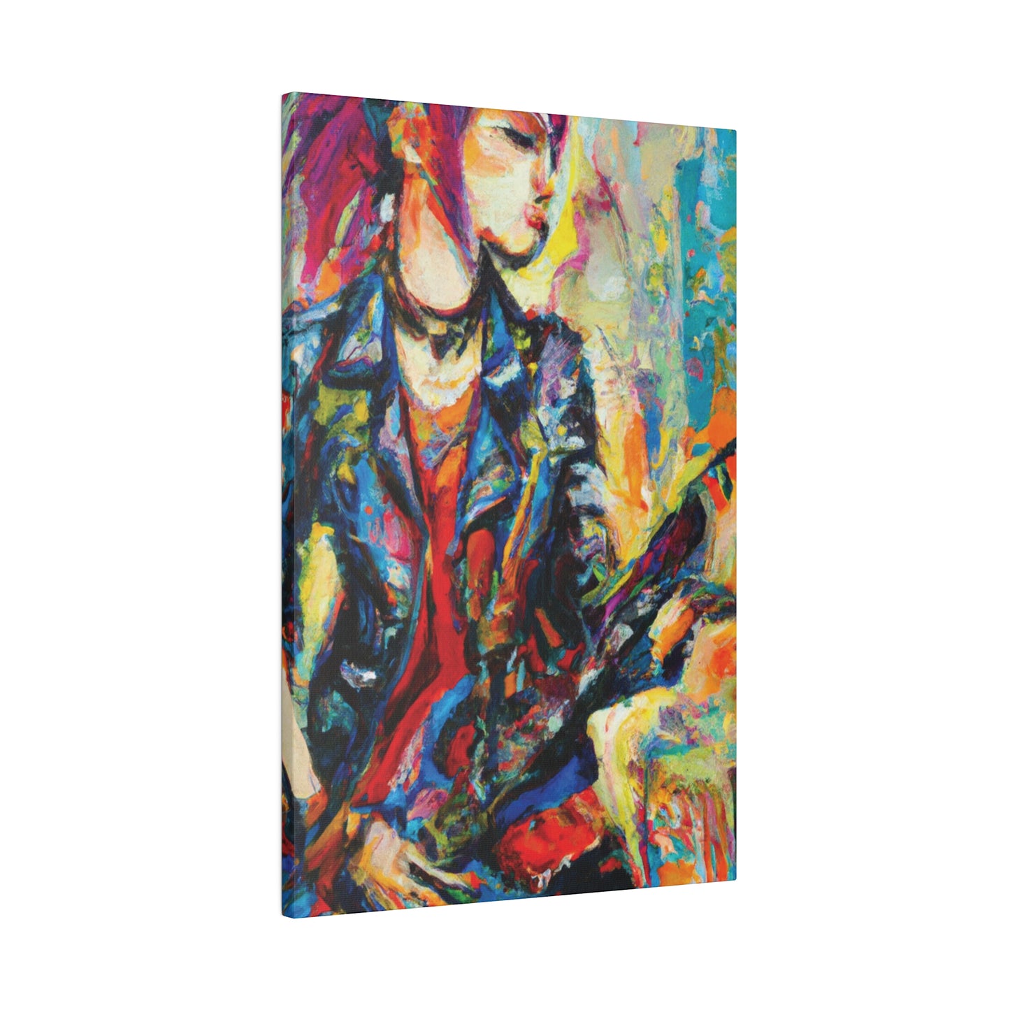 3154V - Rockstar Oil Painting Style Print | Poster | Home Decor | Wall Art | Music Art | Canvas