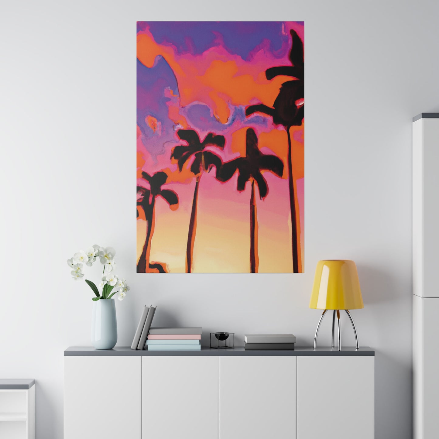 7182U - Miami Beach Sunset Painting Print | Miami | Beach | Sunset | Poster | Home Decor | Wall Art | Canvas