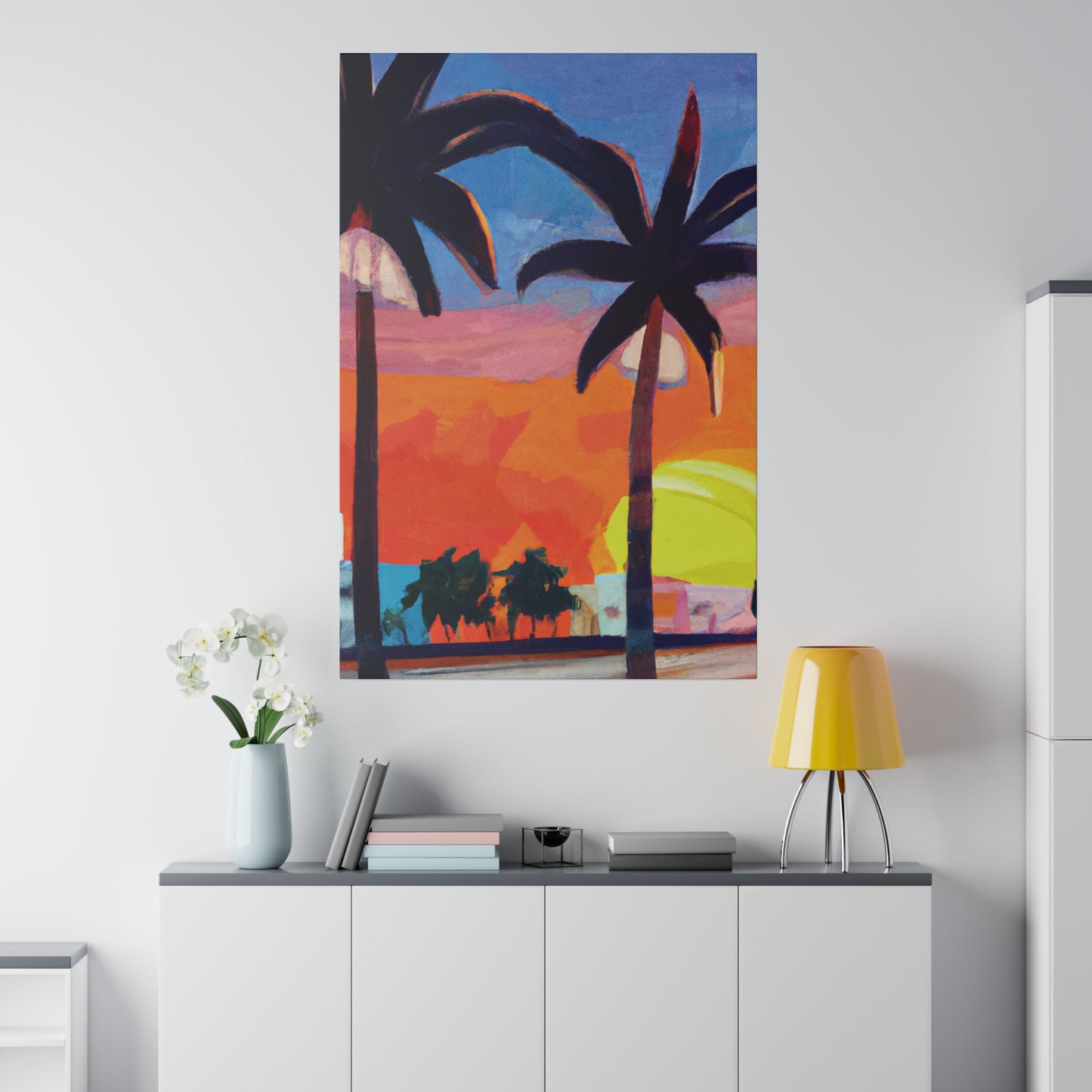 7368X - Miami Beach Sunset Painting Print | Miami | Beach | Sunset | Poster | Home Decor | Wall Art | Canvas