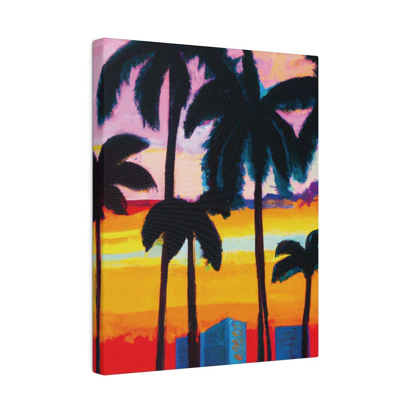 6891Y - Miami Beach Sunset Painting Print | Miami | Beach | Sunset | Poster | Home Decor | Wall Art | Canvas