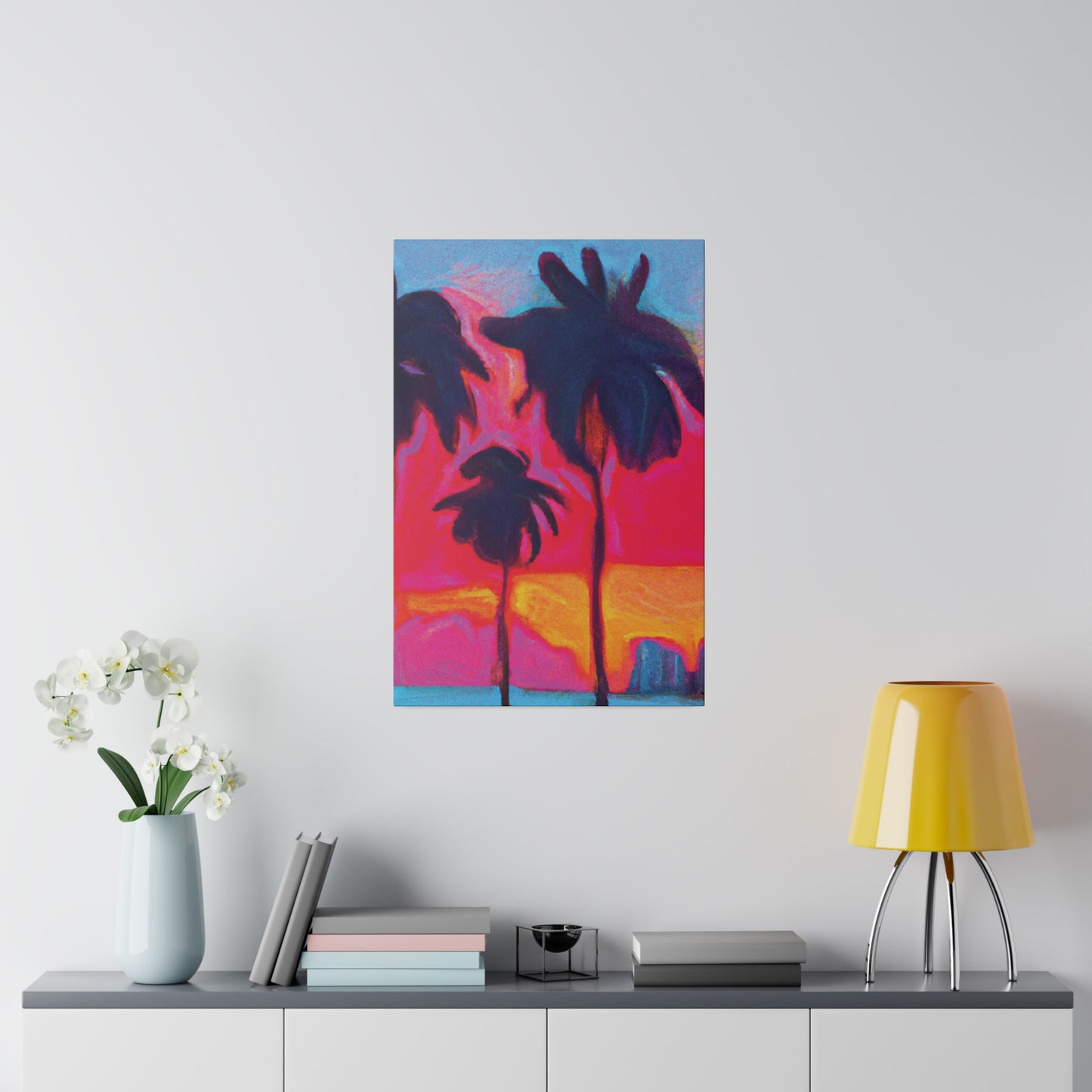 4879H - Miami Beach Sunset Painting Print | Miami | Beach | Sunset | Poster | Home Decor | Wall Art | Canvas