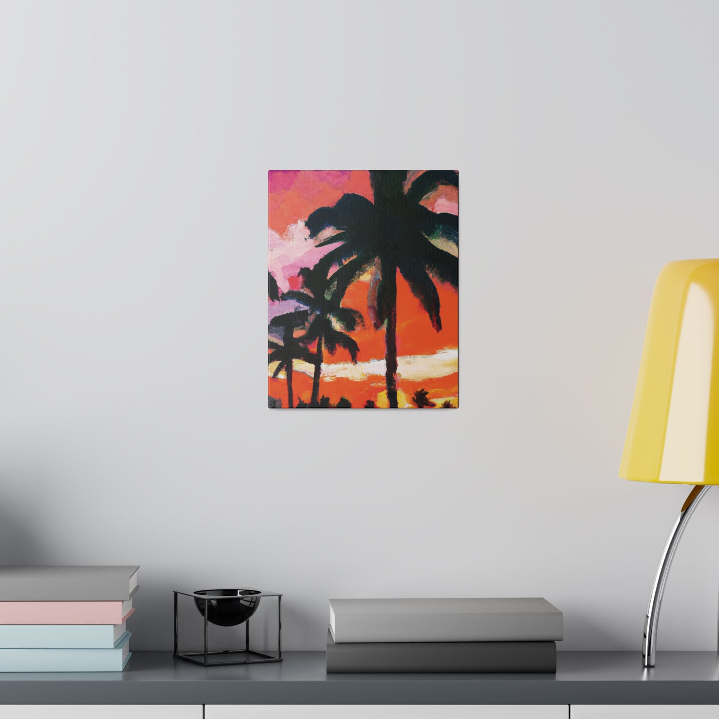 2734M - Miami Beach Sunset Painting Print | Miami | Beach | Sunset | Poster | Home Decor | Wall Art | Canvas