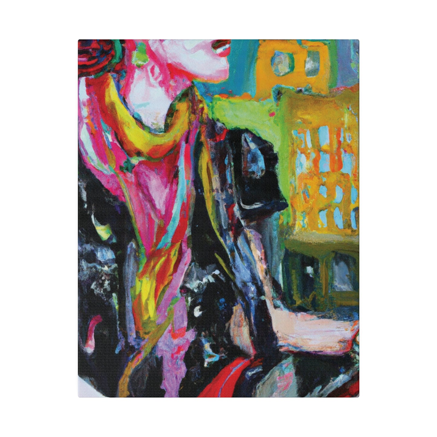 9896T - Rockstar Oil Painting Style Print | Poster | Home Decor | Wall Art | Music Art | Canvas