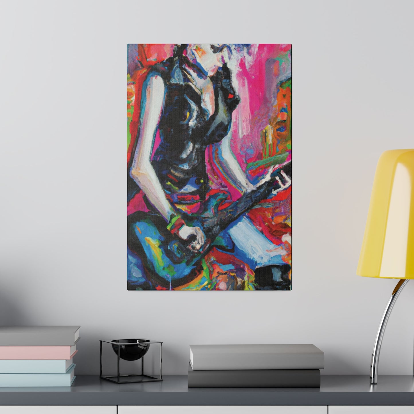 795W - Rockstar Oil Painting Style Print | Poster | Home Decor | Wall Art | Music Art | Canvas