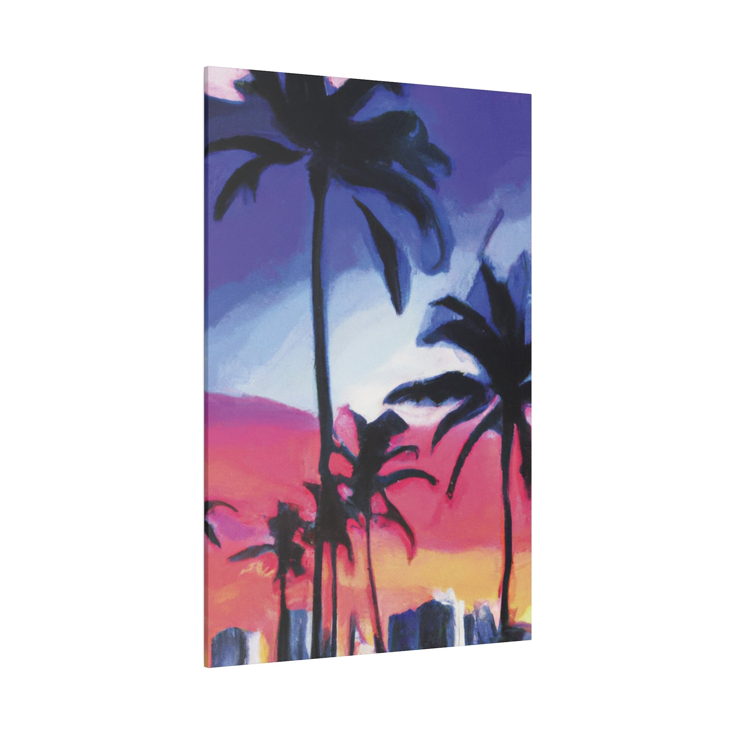 7473F - Miami Beach Sunset Painting Print | Miami | Beach | Sunset | Poster | Home Decor | Wall Art | Canvas