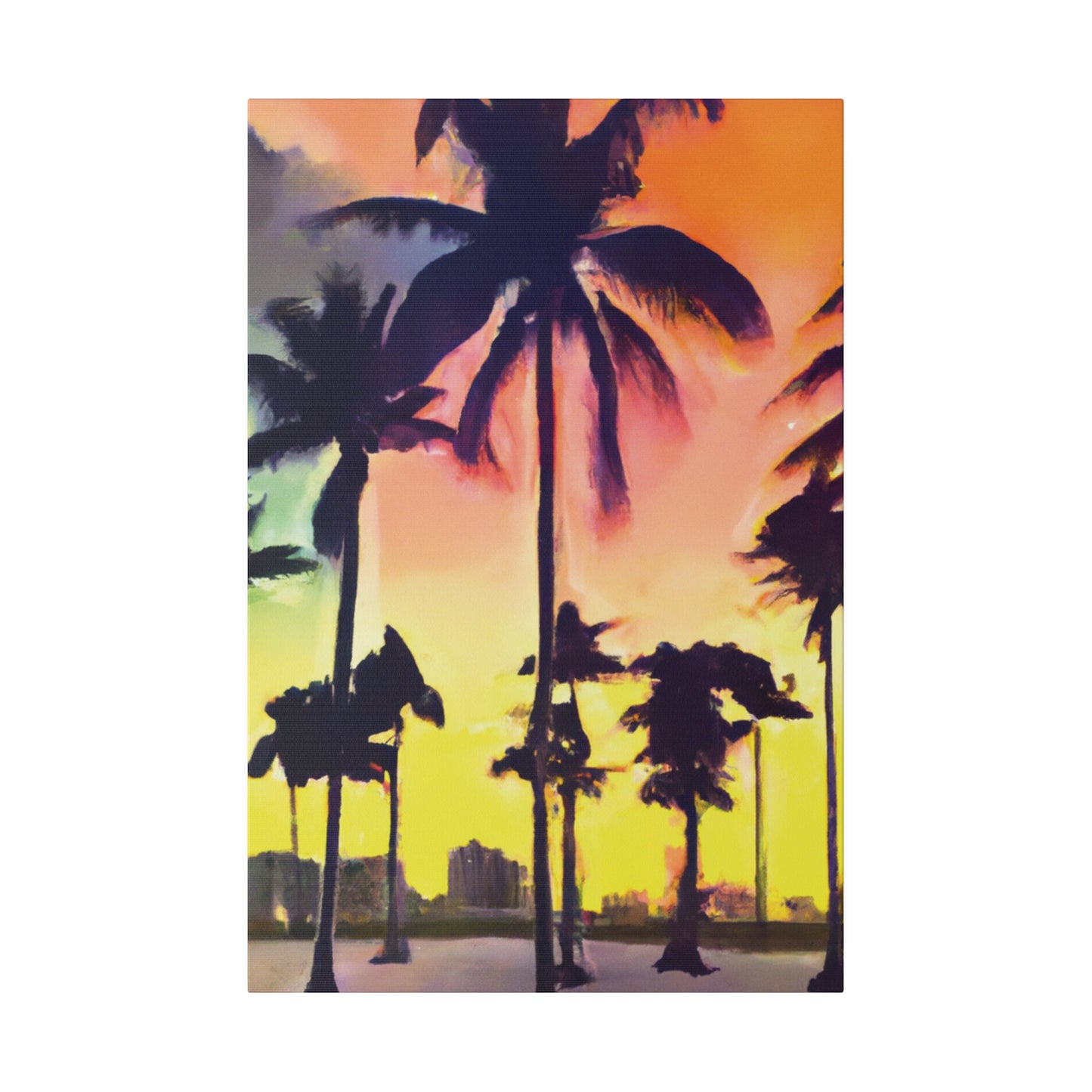 5608P - Miami Beach Sunset Painting Print | Miami | Beach | Sunset | Poster | Home Decor | Wall Art | Canvas