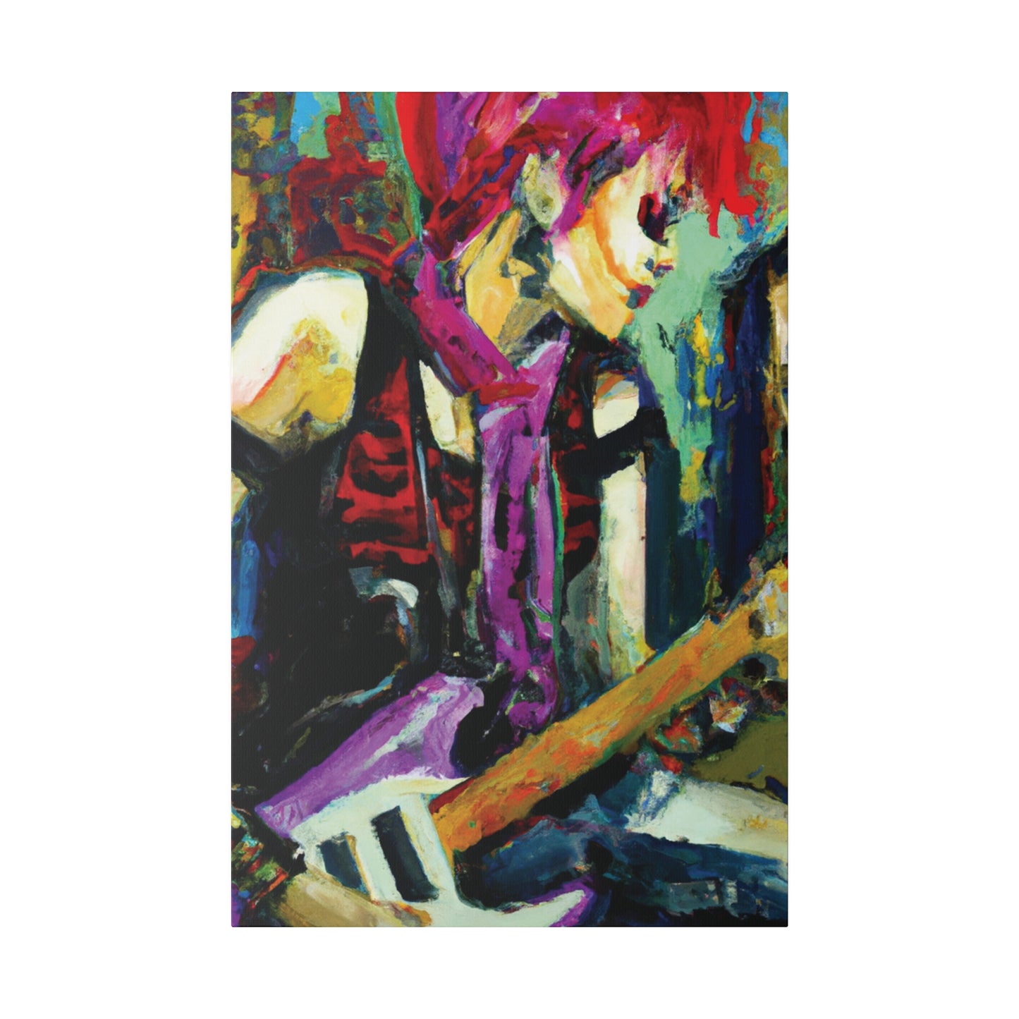 9704G - Rockstar Oil Painting Style Print | Poster | Home Decor | Wall Art | Music Art | Canvas