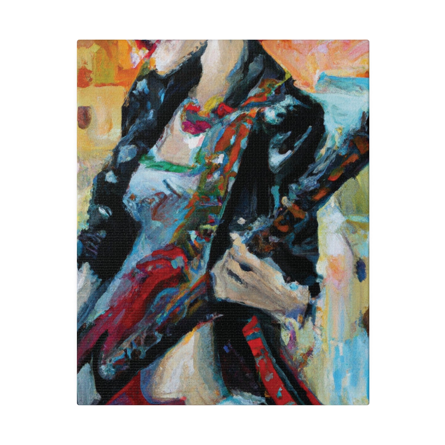 732X - Rockstar Oil Painting Style Print | Poster | Home Decor | Wall Art | Music Art | Canvas