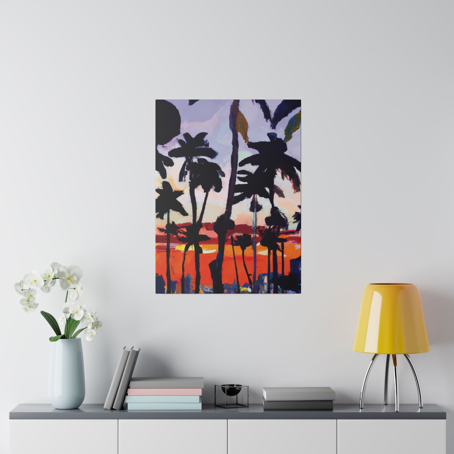 4161D - Miami Beach Sunset Painting Print | Miami | Beach | Sunset | Poster | Home Decor | Wall Art | Canvas