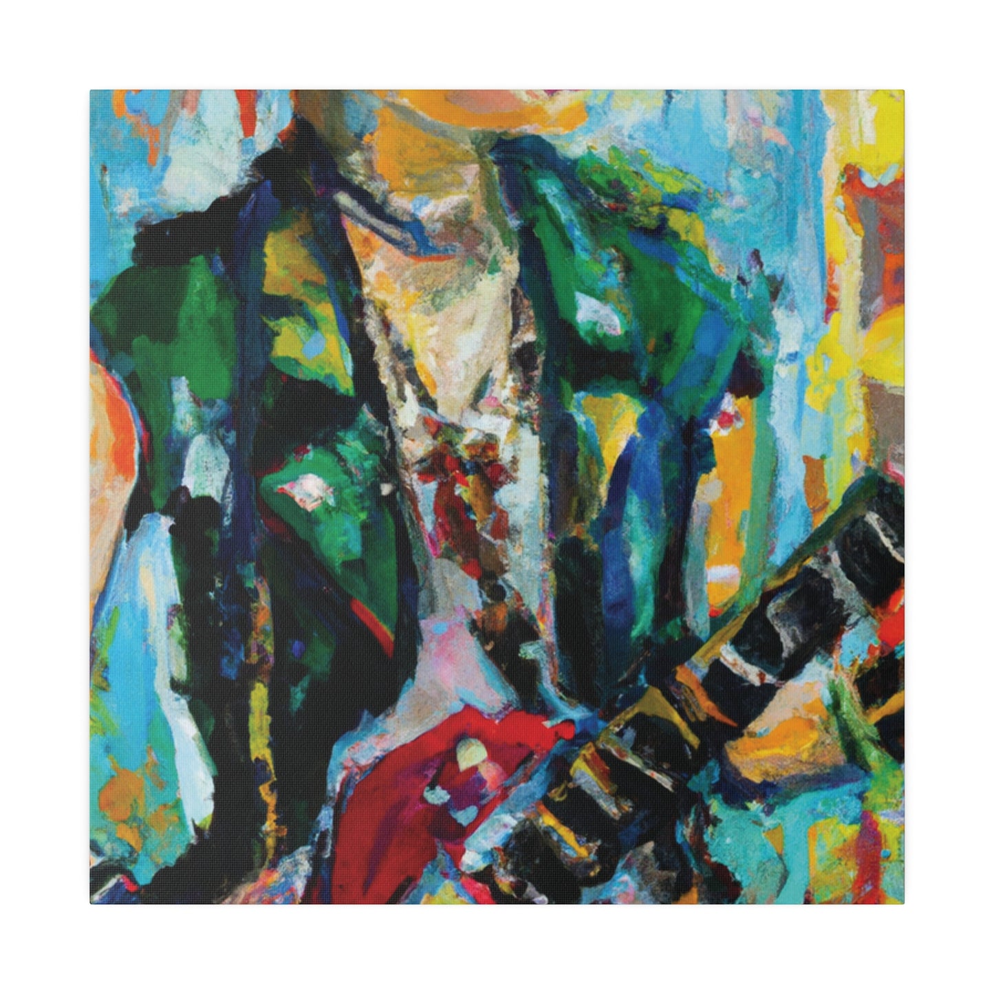 8554D - Rockstar Oil Painting Style Print | Poster | Home Decor | Wall Art | Music Art | Canvas