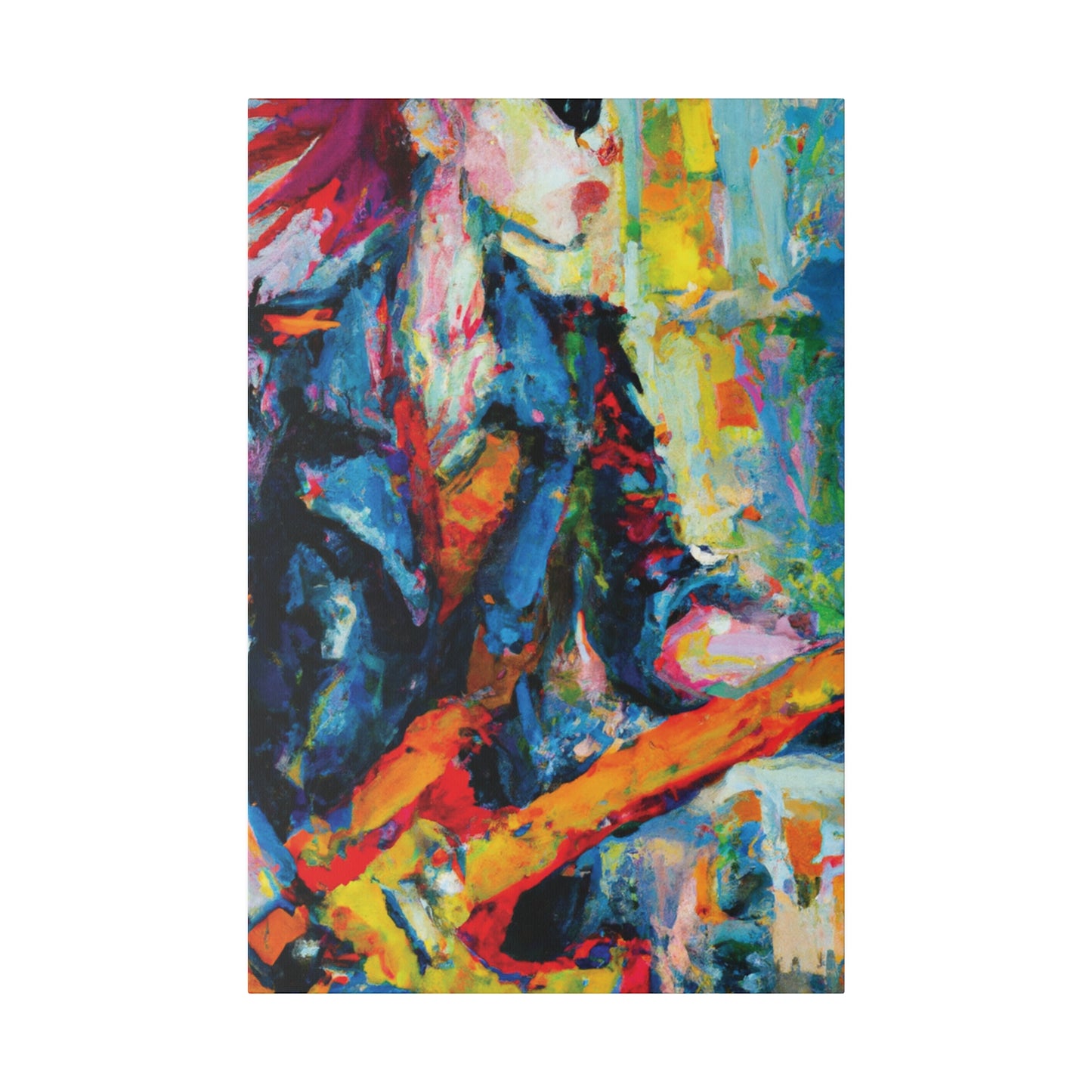 5379F - Rockstar Oil Painting Style Print | Poster | Home Decor | Wall Art | Music Art | Canvas