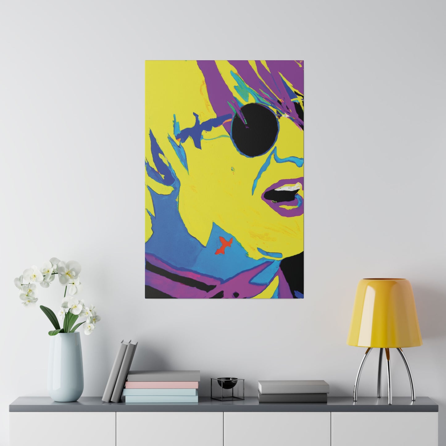 8129K - Rockstar Painting Print | Face | Abstract | Poster | Home Decor | Wall Art | Music Art | Canvas