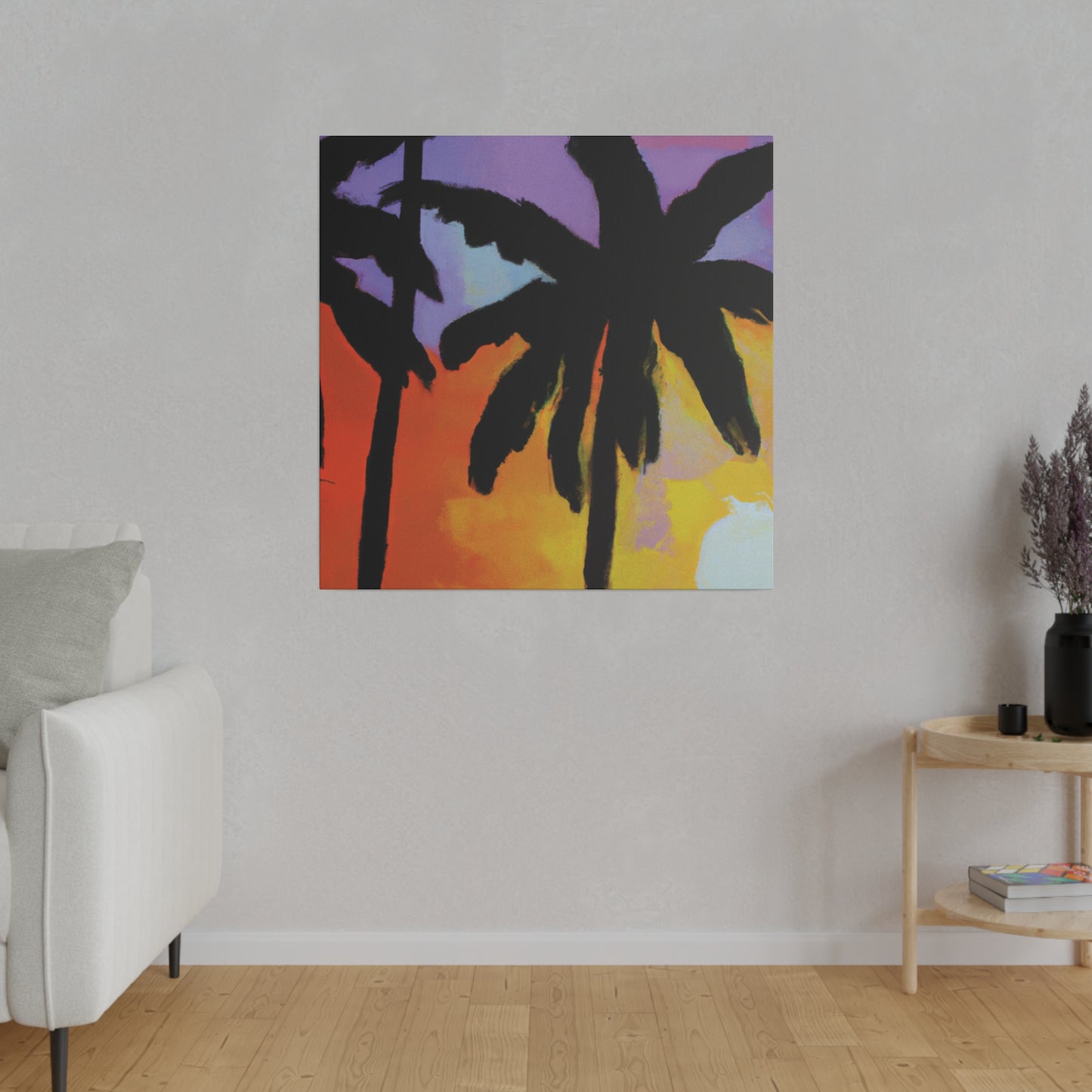 8594V - Miami Beach Sunset Painting Print | Miami | Beach | Sunset | Poster | Home Decor | Wall Art | Canvas