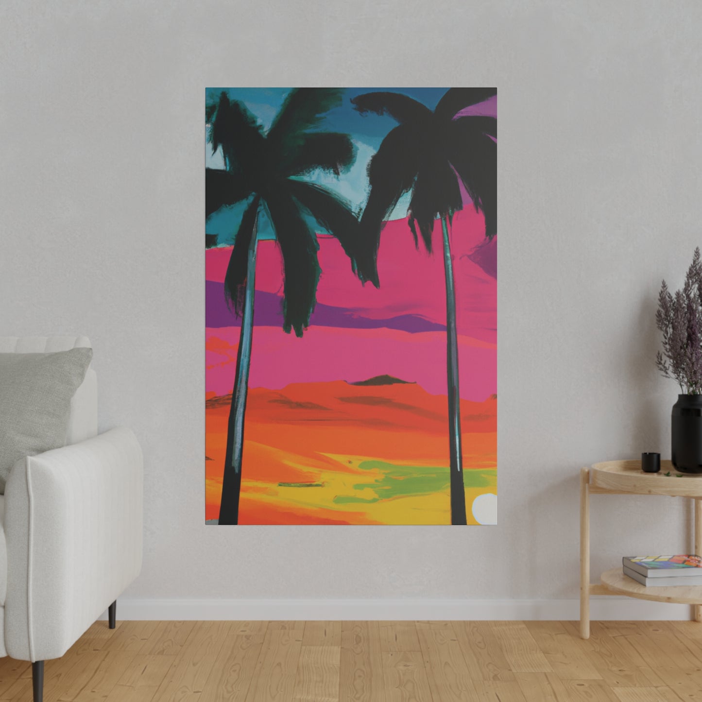 9027A - Miami Beach Sunset Painting Print | Miami | Beach | Sunset | Poster | Home Decor | Wall Art | Canvas