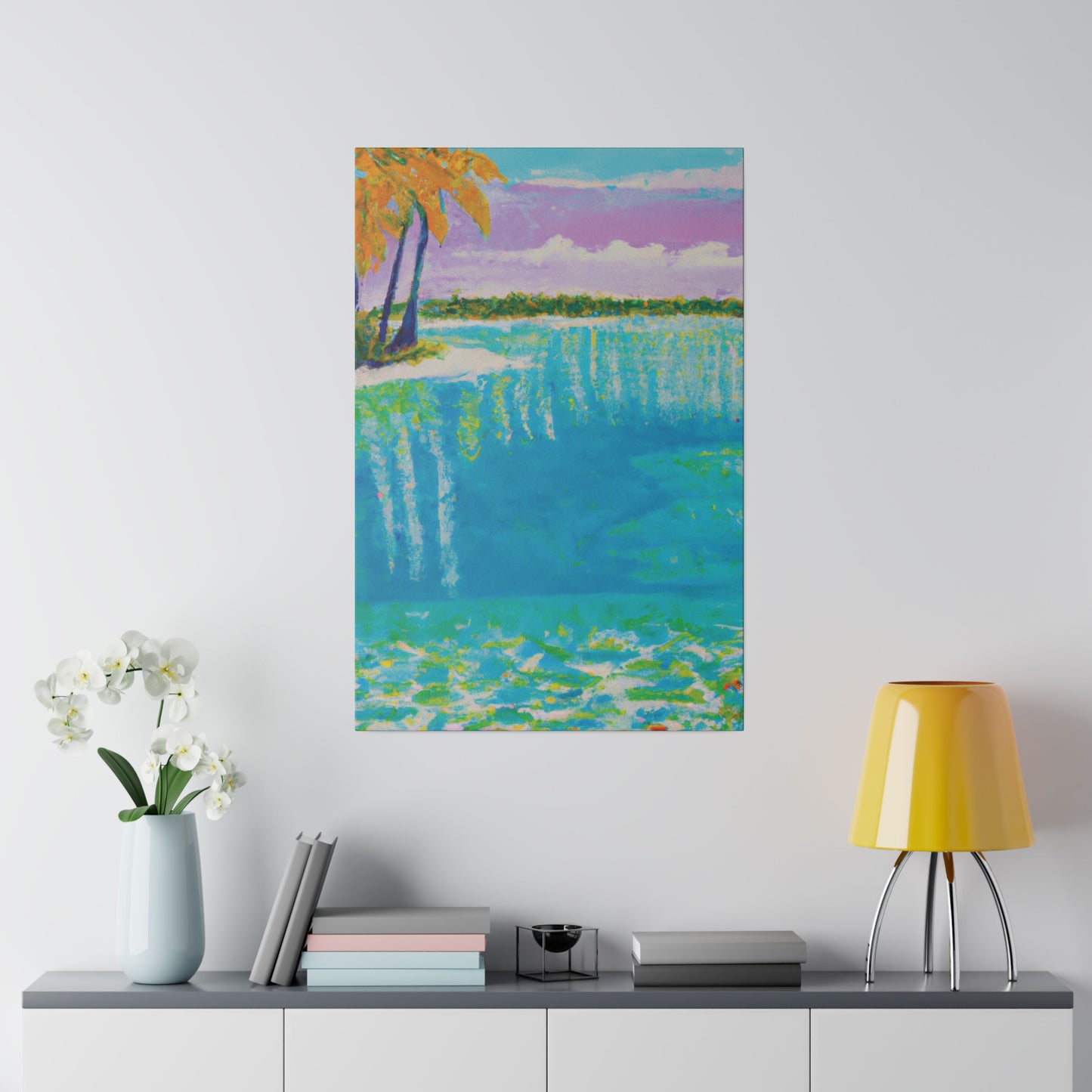 4568K - Bahamas Ocean Painting Print | Bahamas | Ocean | Beach | Poster | Home Decor | Wall Art | Canvas