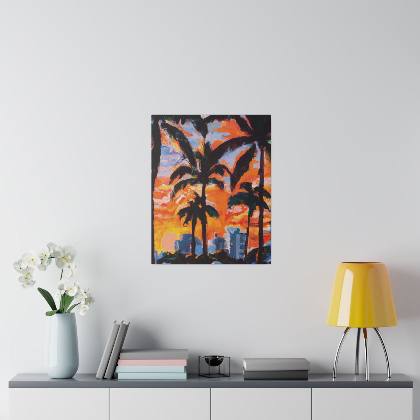 8957Q - Miami Beach Sunset Painting Print | Miami | Beach | Sunset | Poster | Home Decor | Wall Art | Canvas