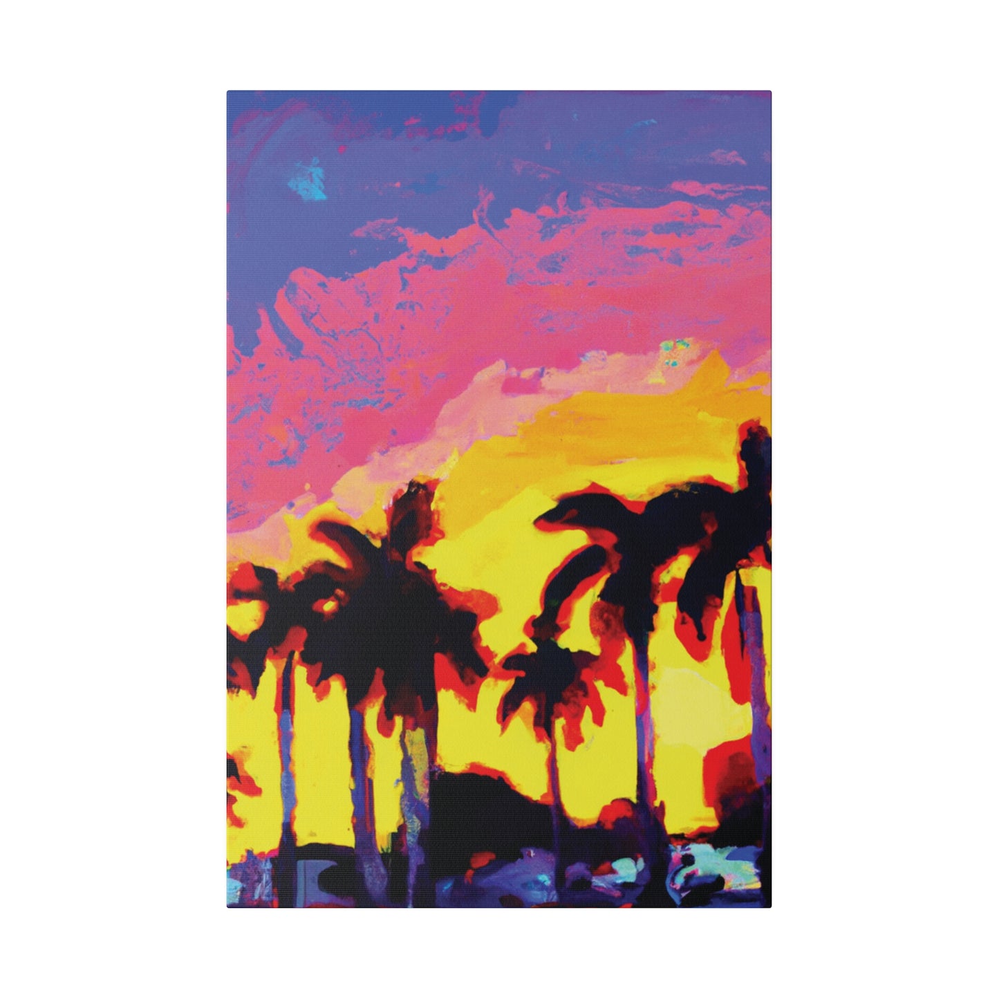 9284G - Miami Beach Sunset Painting Print | Miami | Beach | Sunset | Poster | Home Decor | Wall Art | Canvas