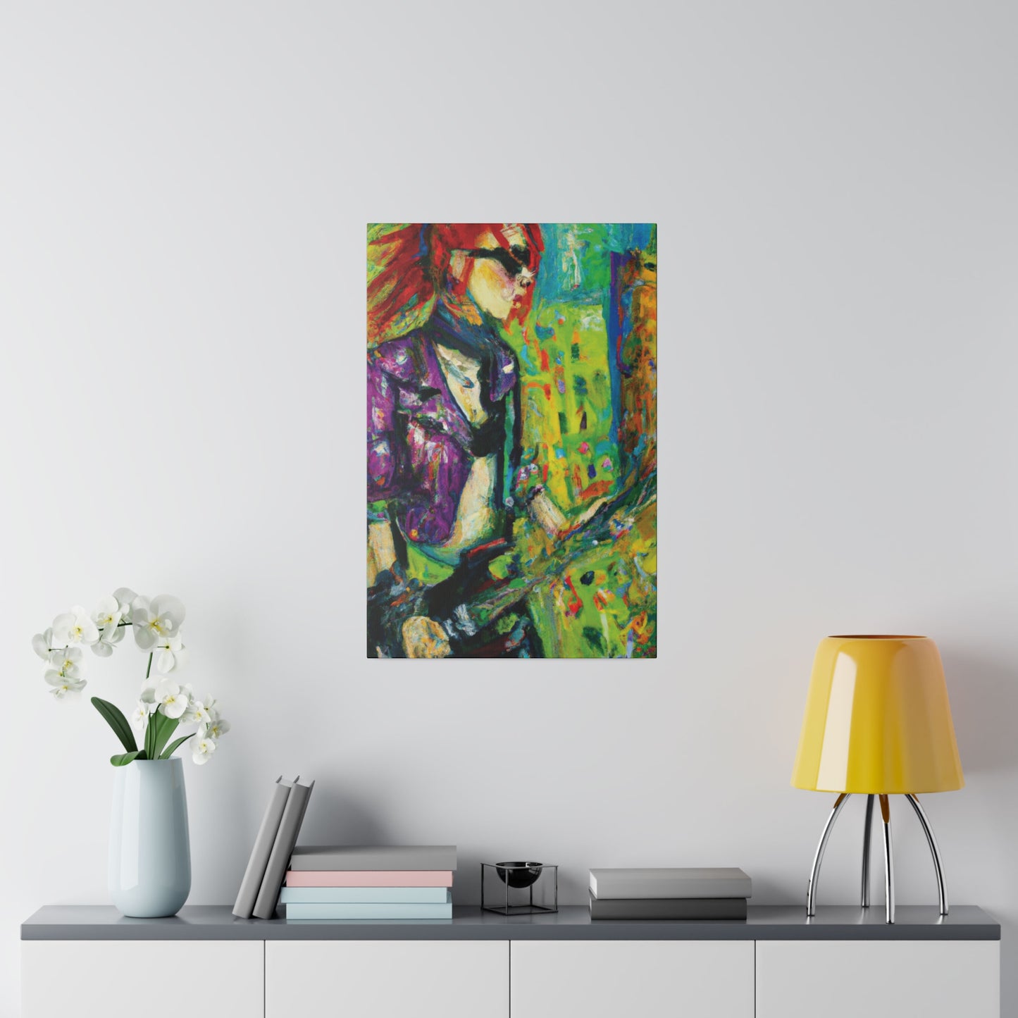 6657U - Rockstar Oil Painting Style Print | Poster | Home Decor | Wall Art | Music Art | Canvas