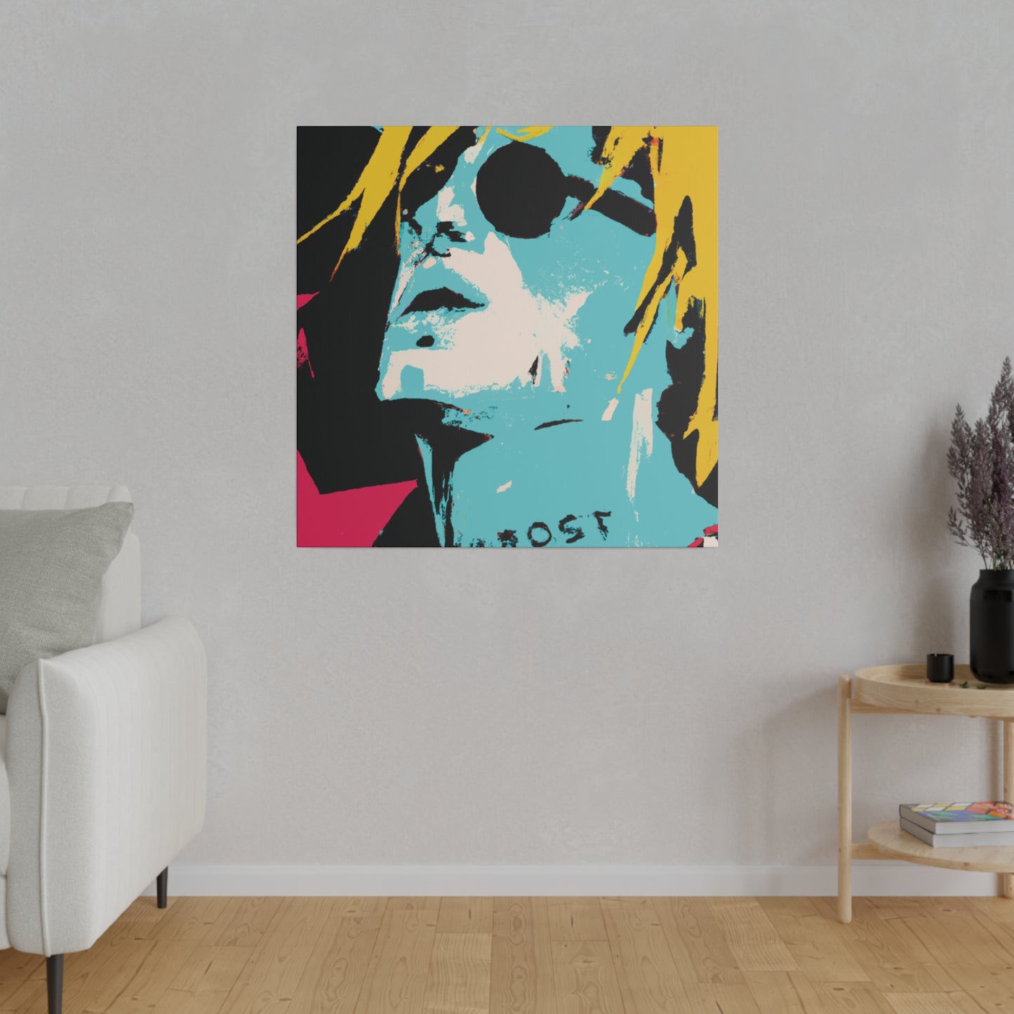 6138S - Rockstar Painting Print | Face | Abstract | Poster | Home Decor | Wall Art | Music Art | Canvas