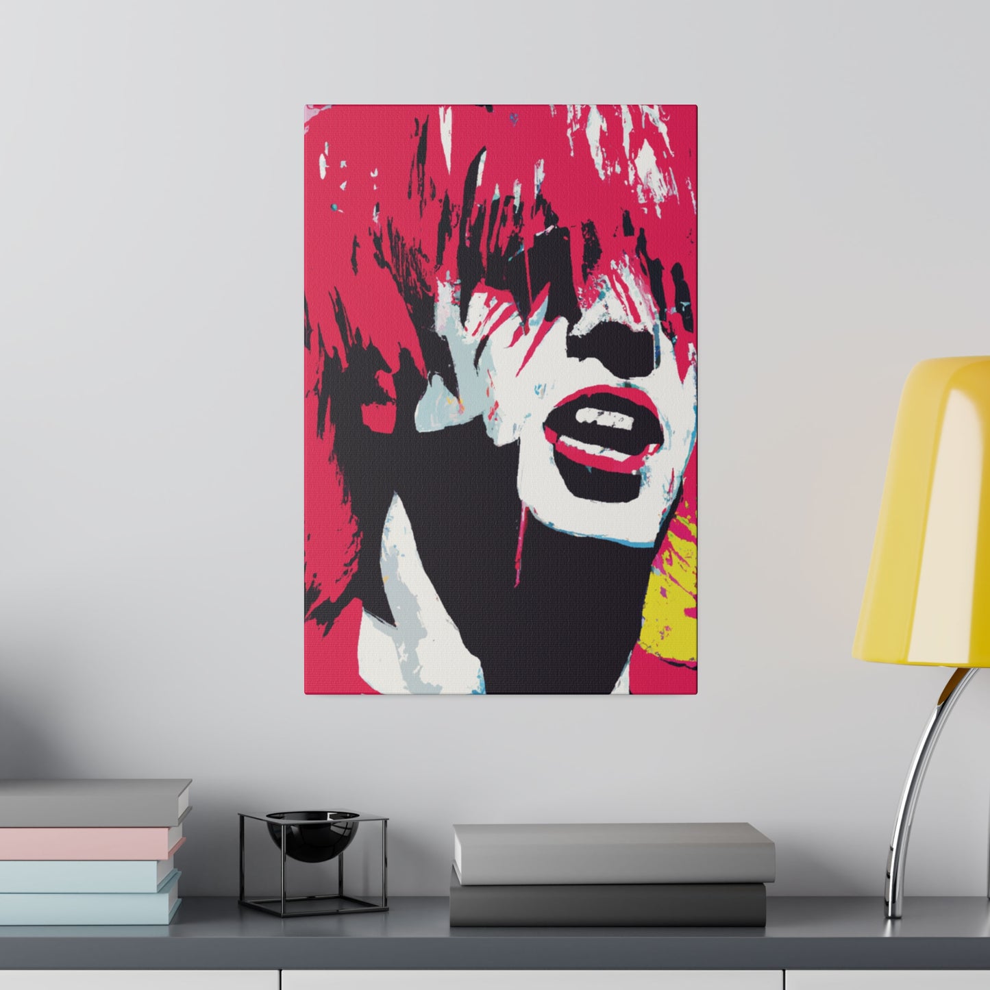 8269P - Rockstar Painting Print | Face | Abstract | Poster | Home Decor | Wall Art | Music Art | Canvas