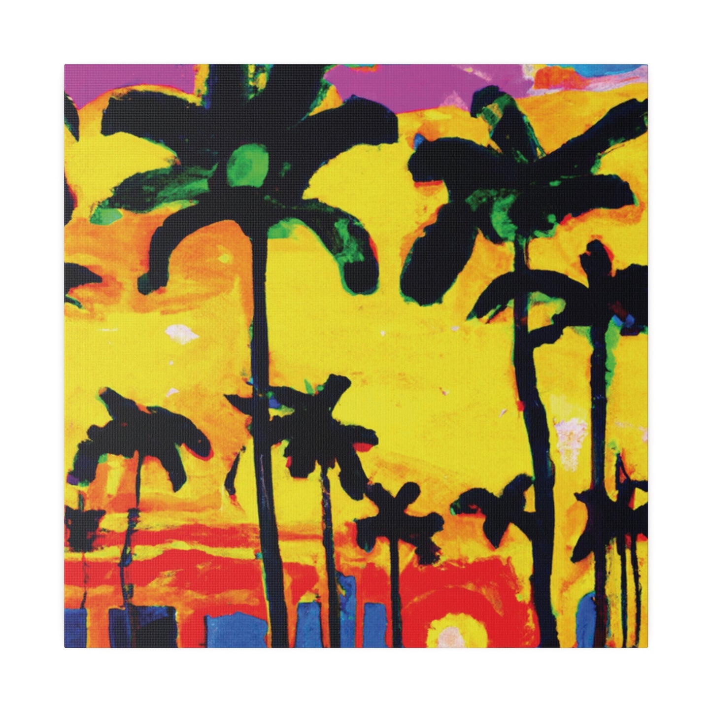 9497Z - Miami Beach Sunset Painting Print | Miami | Beach | Sunset | Poster | Home Decor | Wall Art | Canvas
