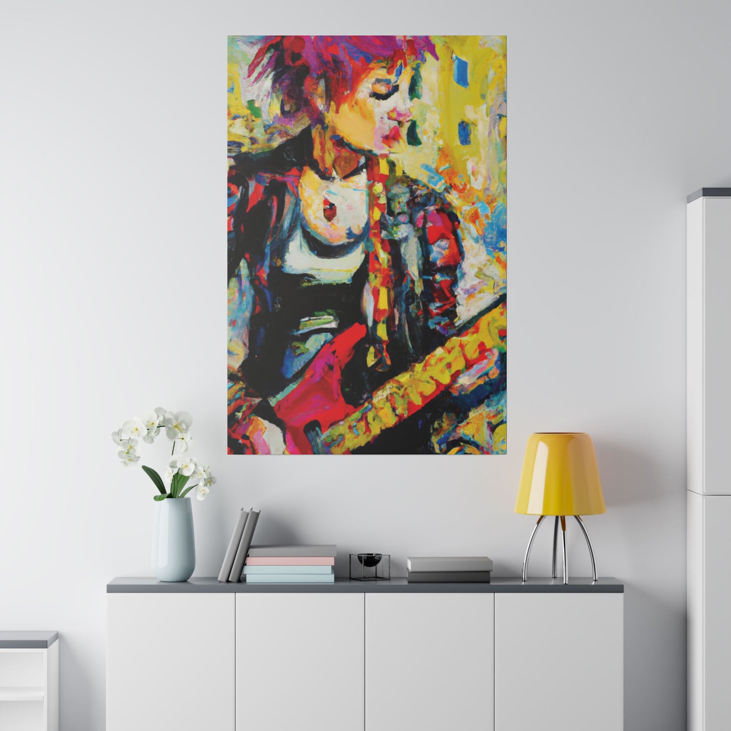 8768U - Rockstar Oil Painting Style Print | Poster | Home Decor | Wall Art | Music Art | Canvas