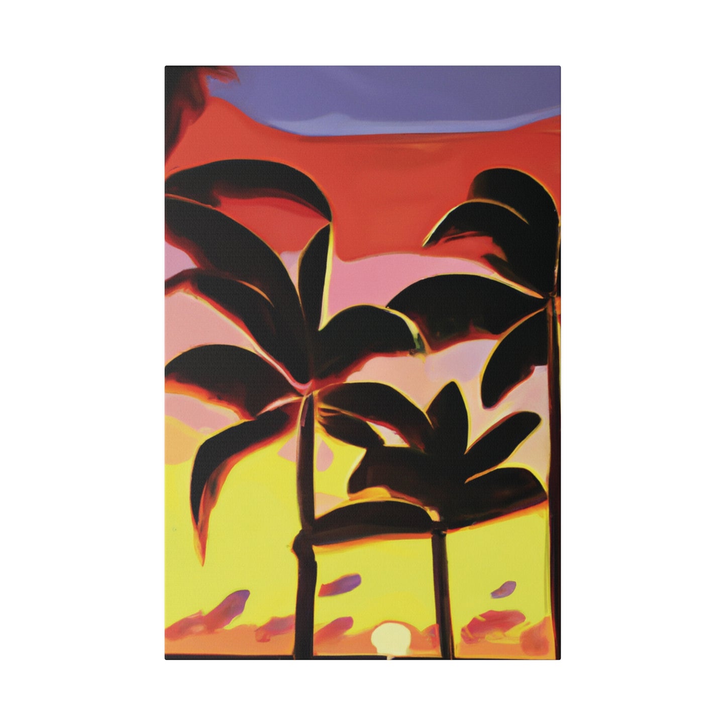 8456F - Miami Beach Sunset Painting Print | Miami | Beach | Sunset | Poster | Home Decor | Wall Art | Canvas