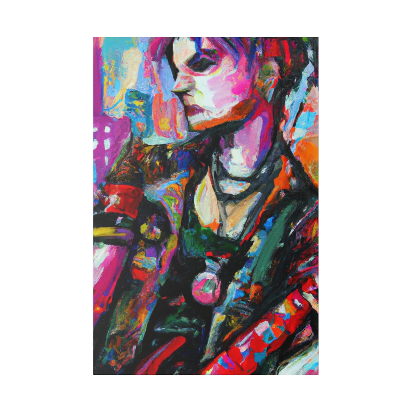 9392B - Rockstar Oil Painting Style Print | Poster | Home Decor | Wall Art | Music Art | Canvas