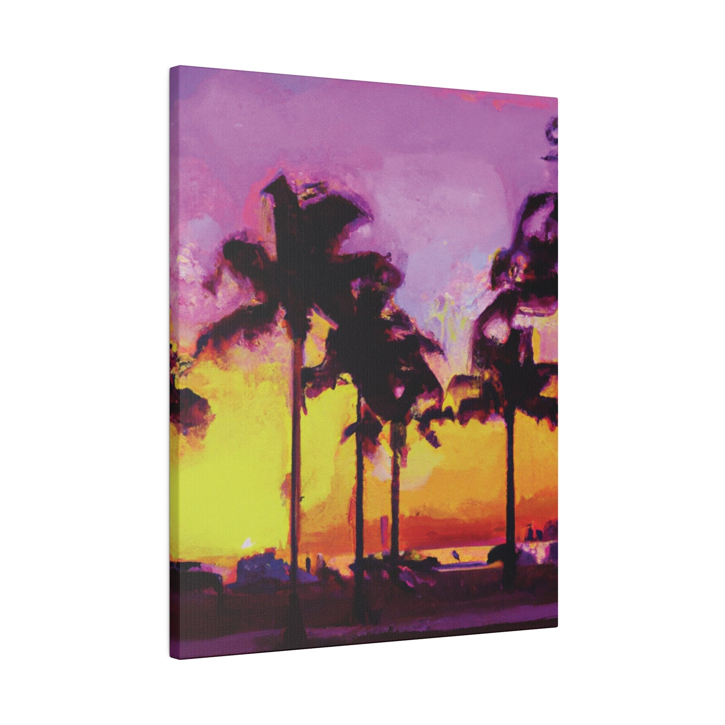 3958L - Miami Beach Sunset Painting Print | Miami | Beach | Sunset | Poster | Home Decor | Wall Art | Canvas