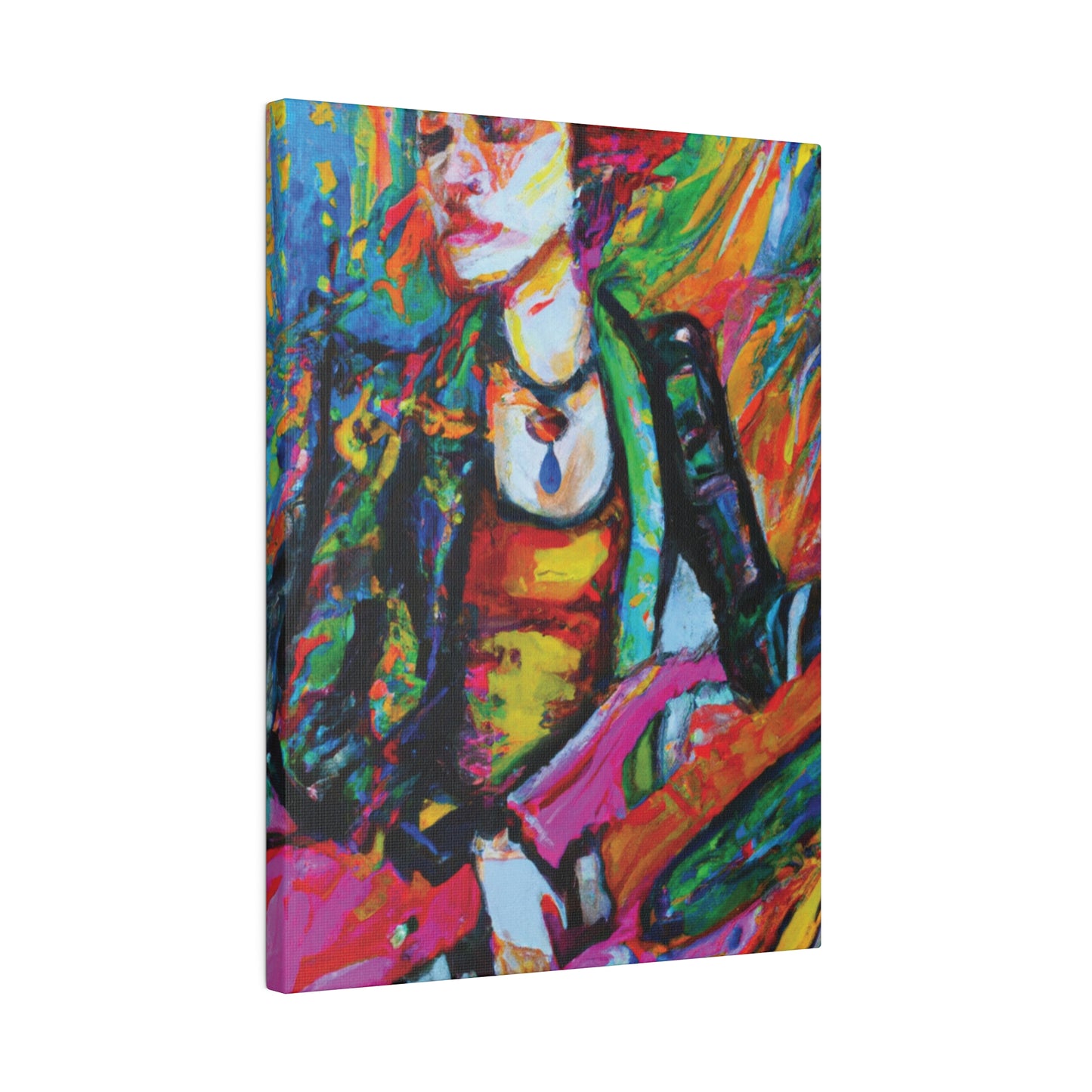 8293B - Rockstar Oil Painting Style Print | Poster | Home Decor | Wall Art | Music Art | Canvas