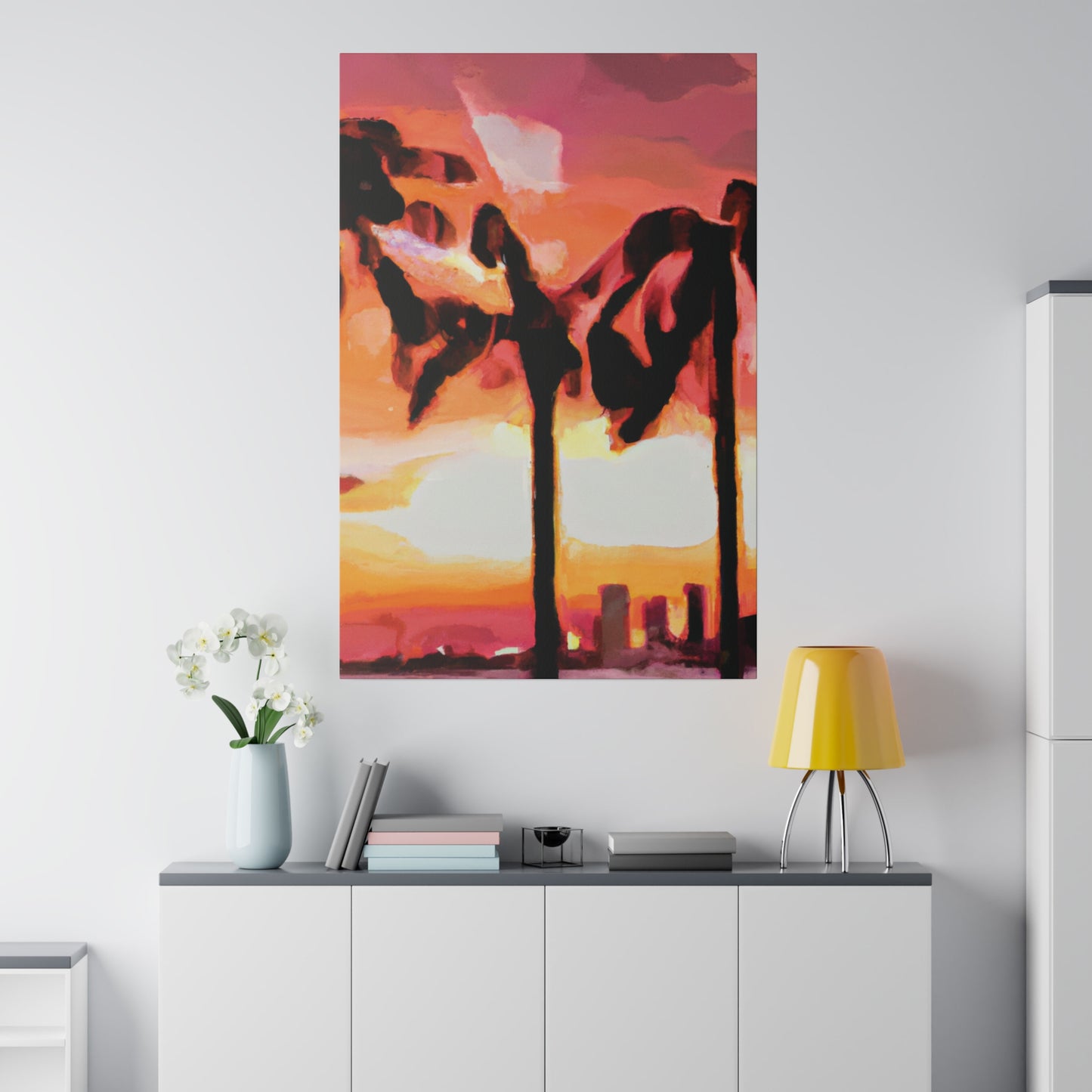 6372O - Miami Beach Sunset Painting Print | Miami | Beach | Sunset | Poster | Home Decor | Wall Art | Canvas